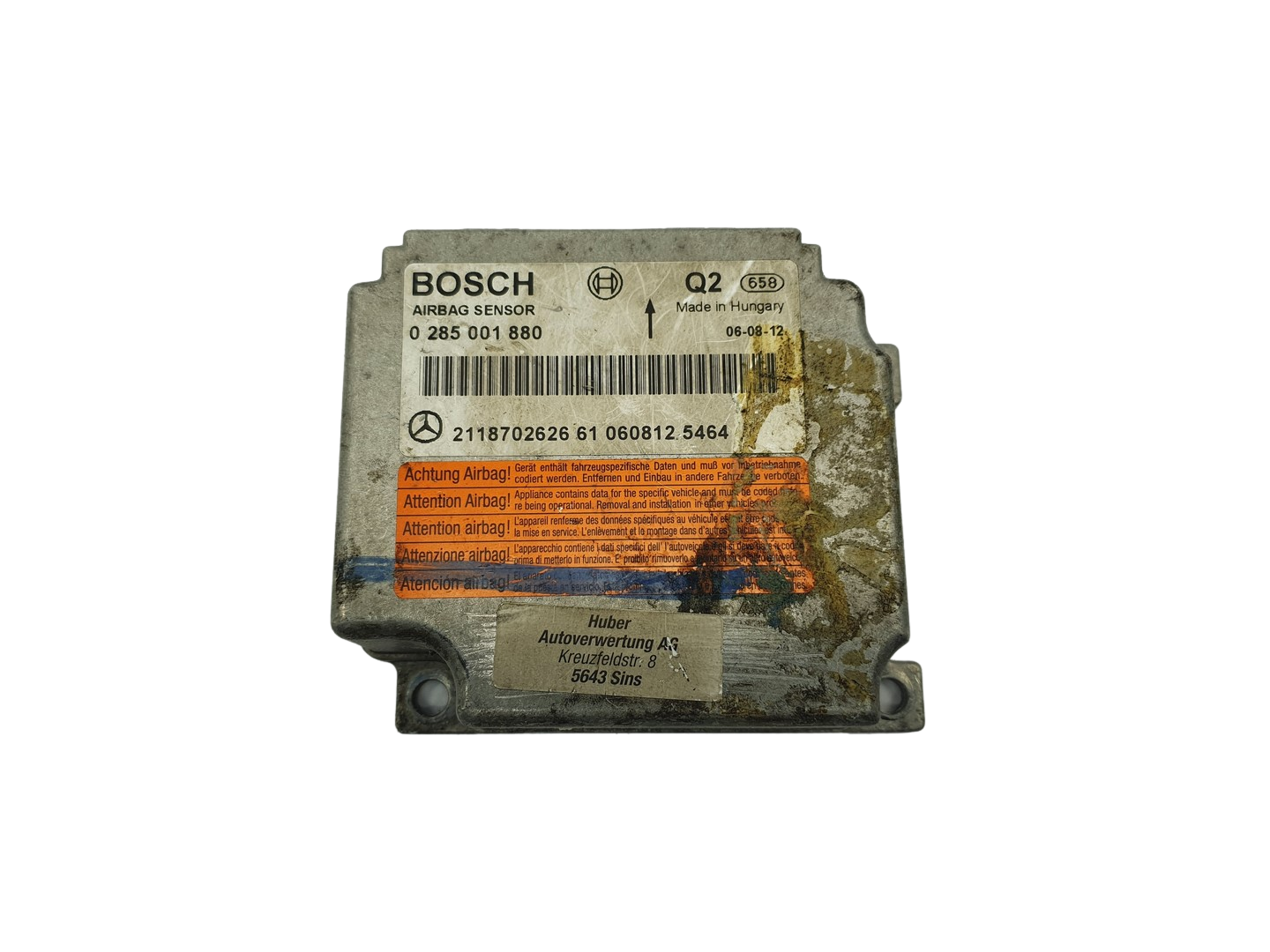 Ohjausyksikkö 2118702626 0285001880 Mercedes Bosch main product photo