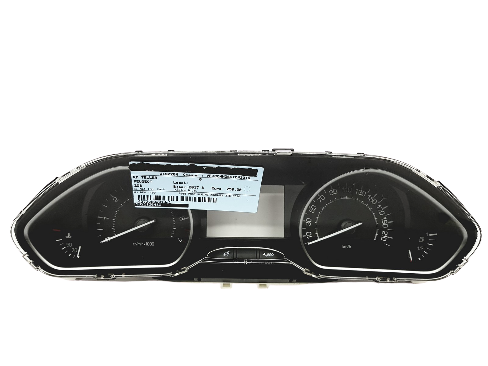 Kierroslukumittari Peugeot 208 9822915380 NS 31001 main product photo