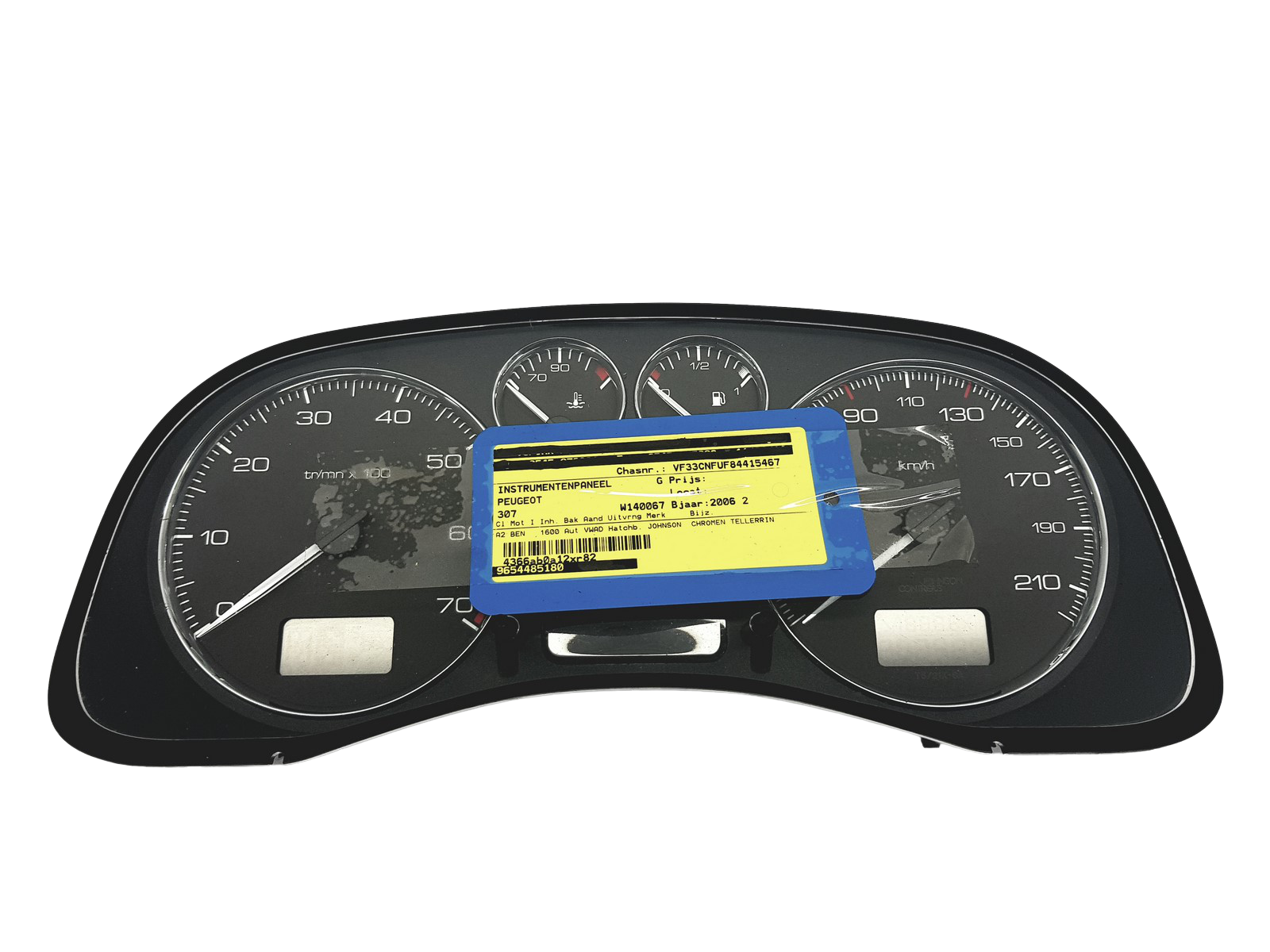 Kierroslukumittari Peugeot 307 9654485180 A01 main product photo