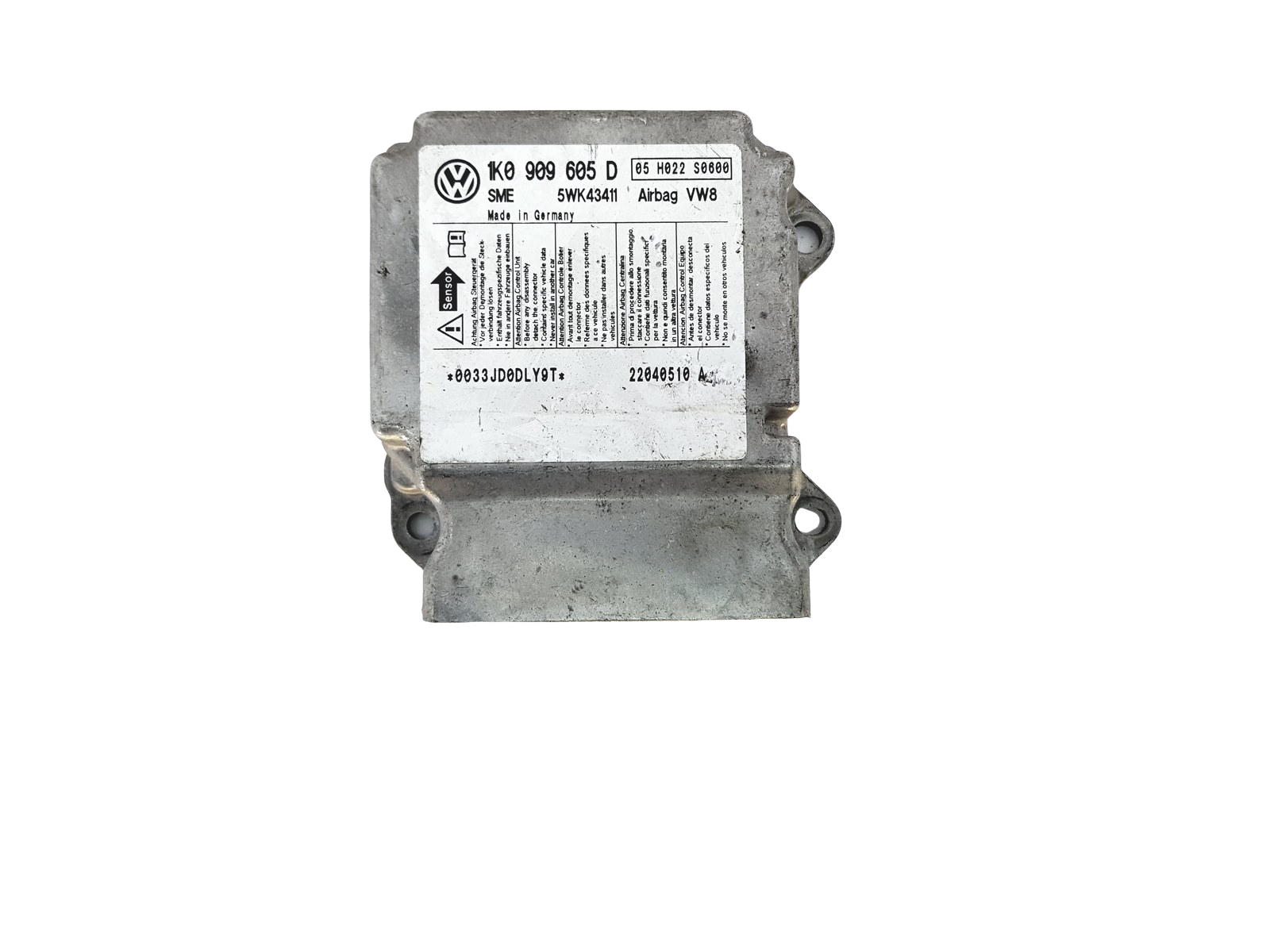 Ohjausyksikön moduuli 1K0909605D 5WK43411 VW Siemens 22989 main product photo