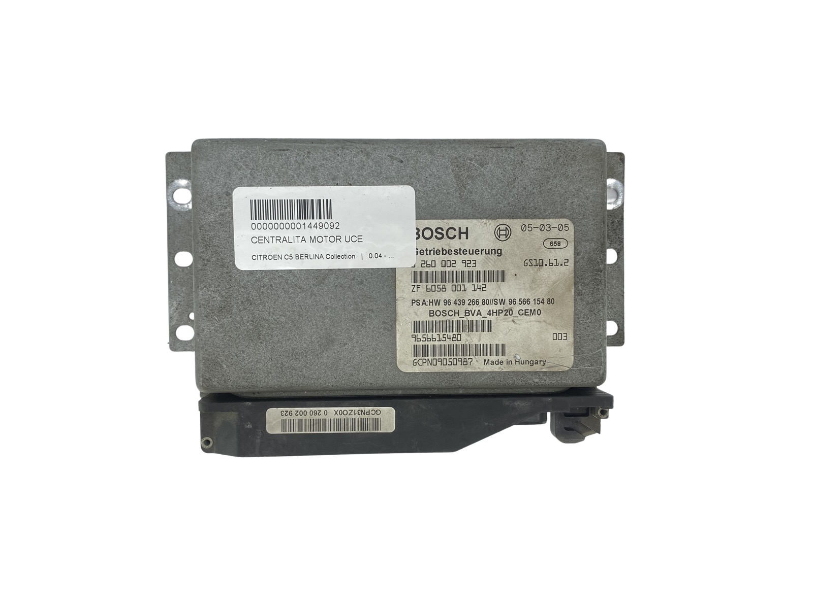 Ohjausyksikkö 9643926680 9656615480 0260002923 PSA Bosch 59590 main product photo