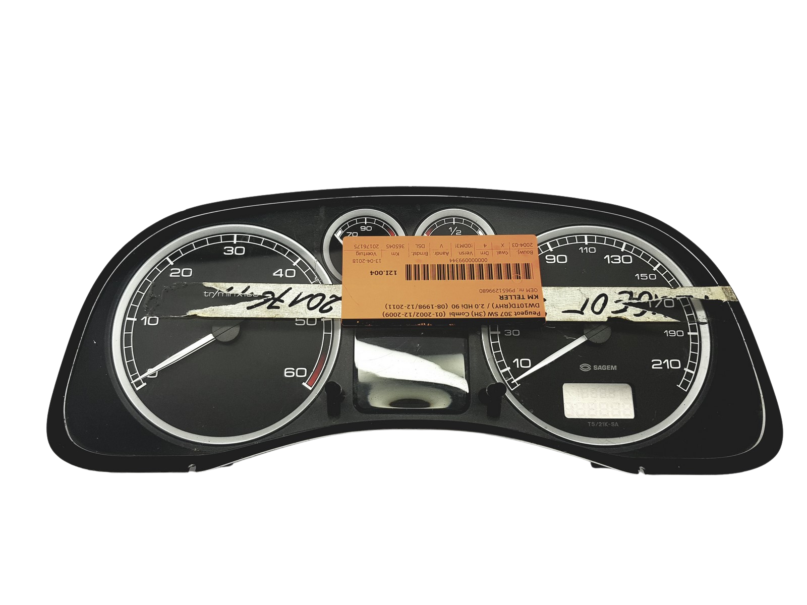 Kierroslukumittari Peugeot 307 9651299680 E 01 53200 main product photo