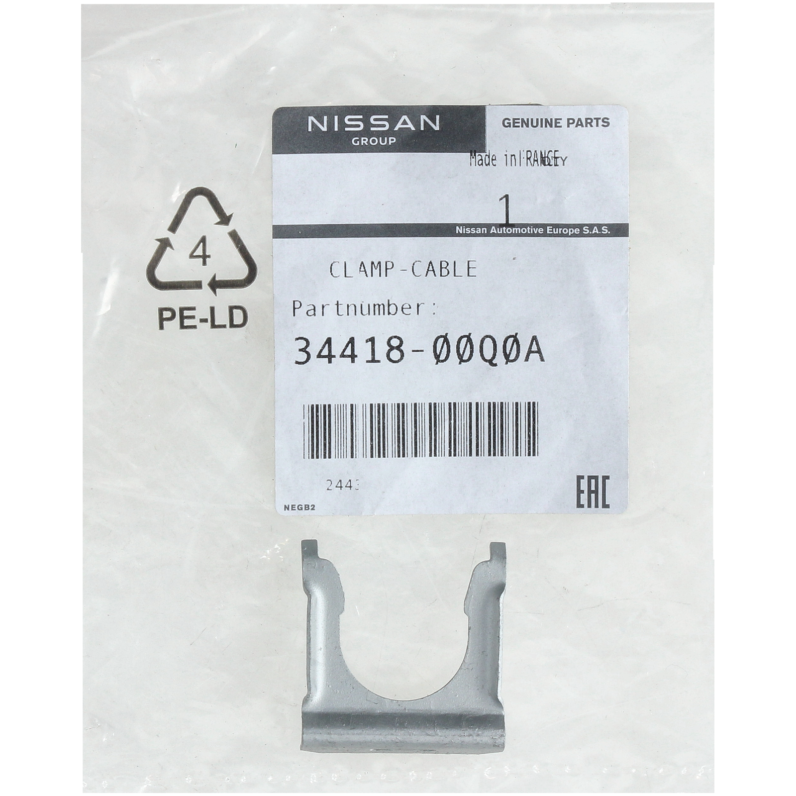 Suojaus Alkuperäinen Renault Opel Nissan 8200794956 3441800Q0A main product photo