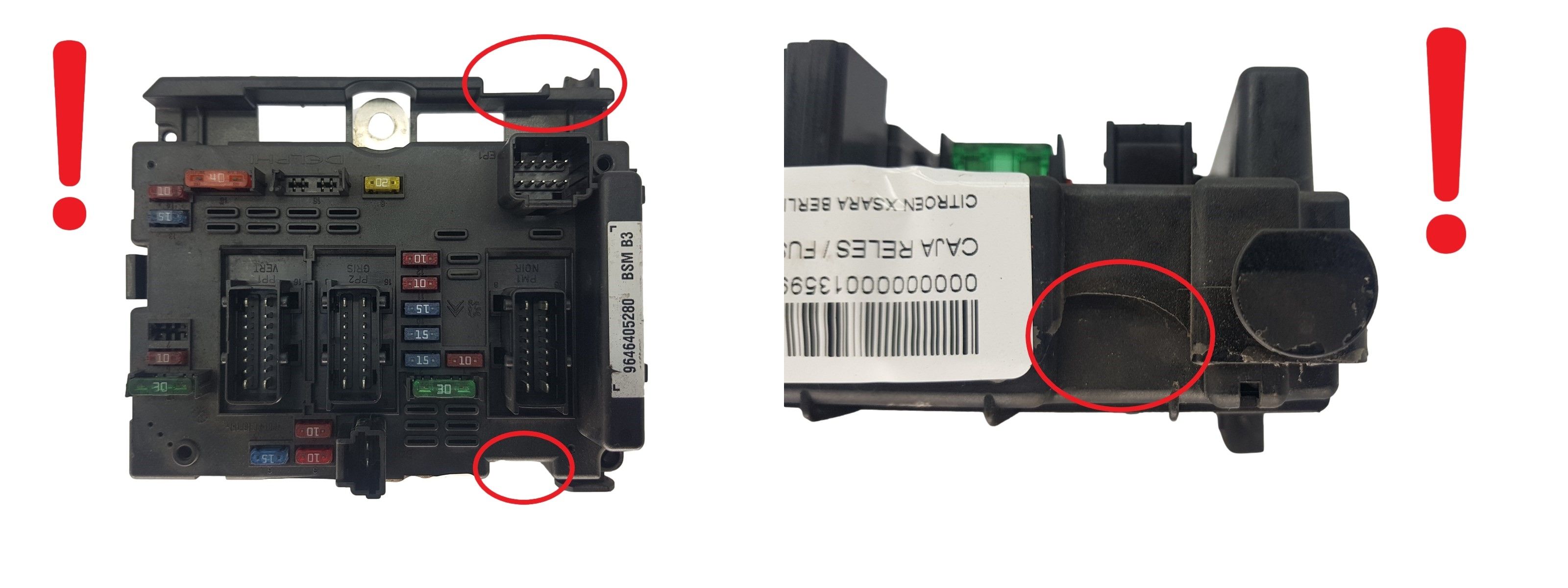 Ohjausyksikkö BSM B3 9646405280 PSA Delphi 1763 main product photo
