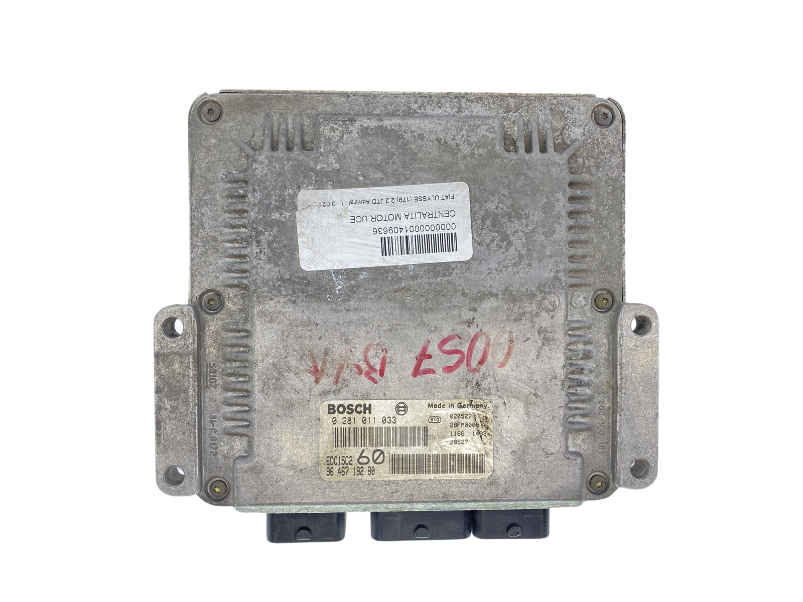 Ohjausyksikkö 0281011033 9646719280 28FM0000 PSA Lancia Bosch 63490 main product photo