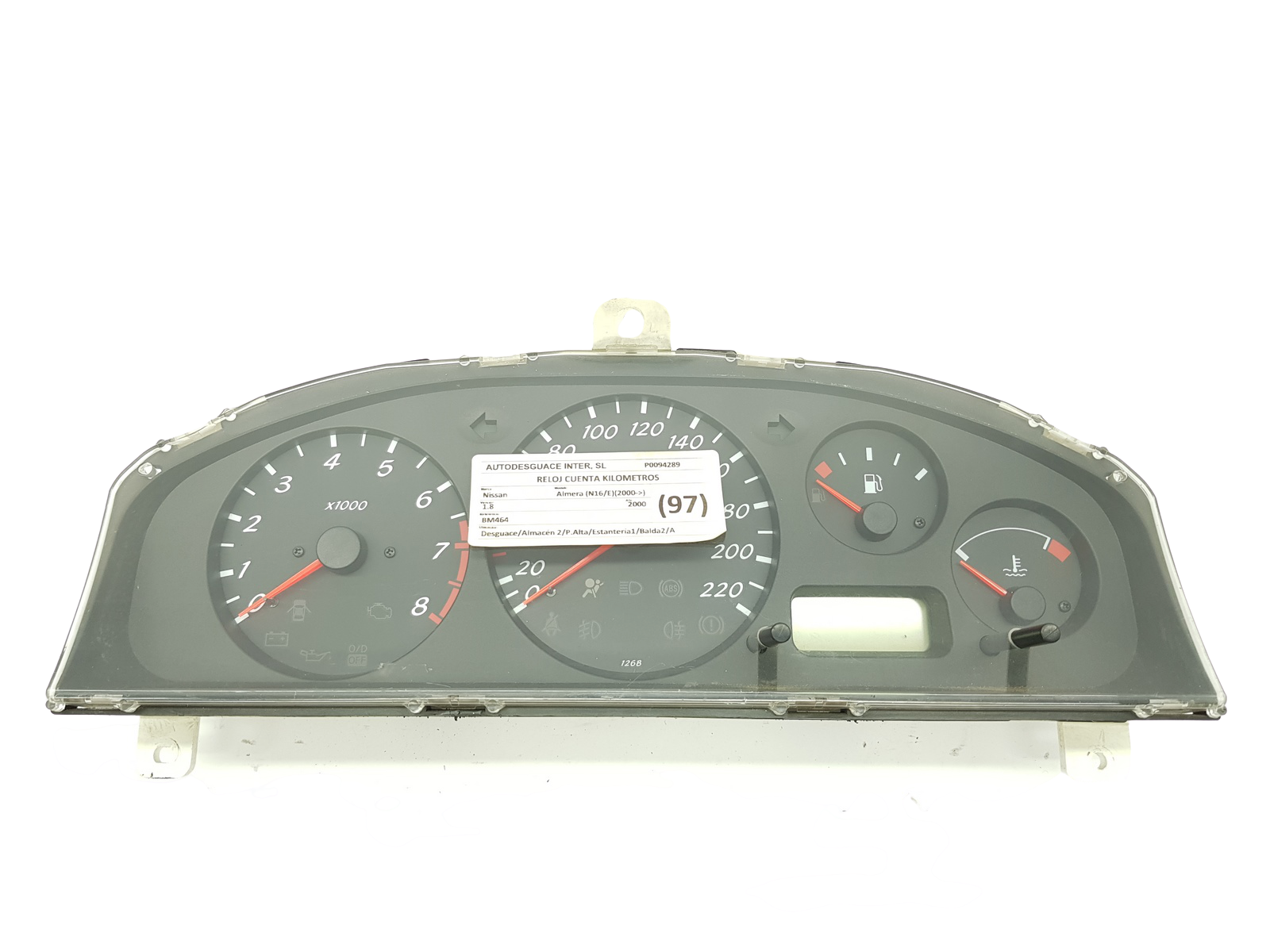 Kierroslukumittari Nissan Almera BM464 26842 main product photo