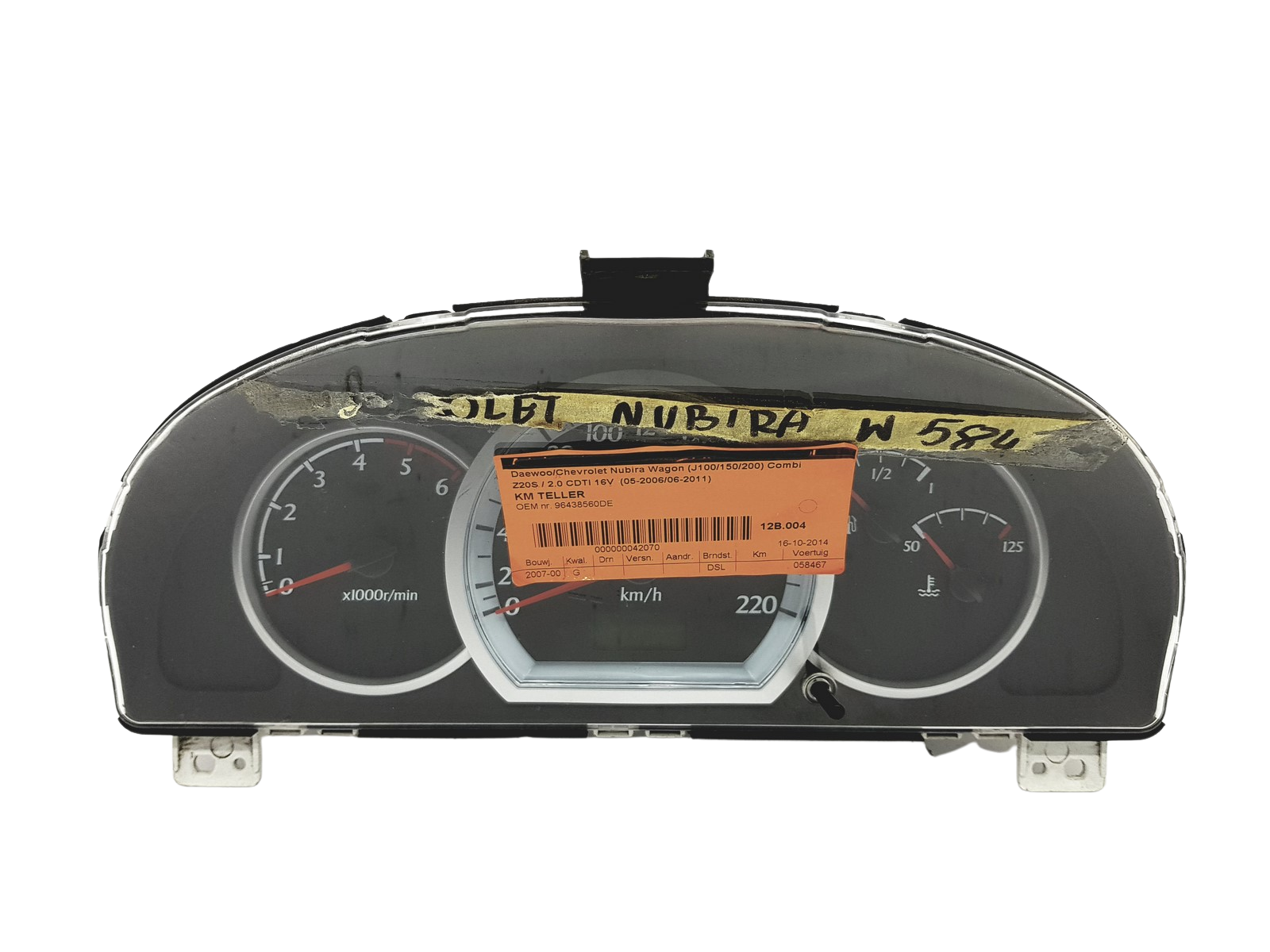 Nopeusmittari Chevrolet 96438560DE Lacetti Nubira 52443 main product photo