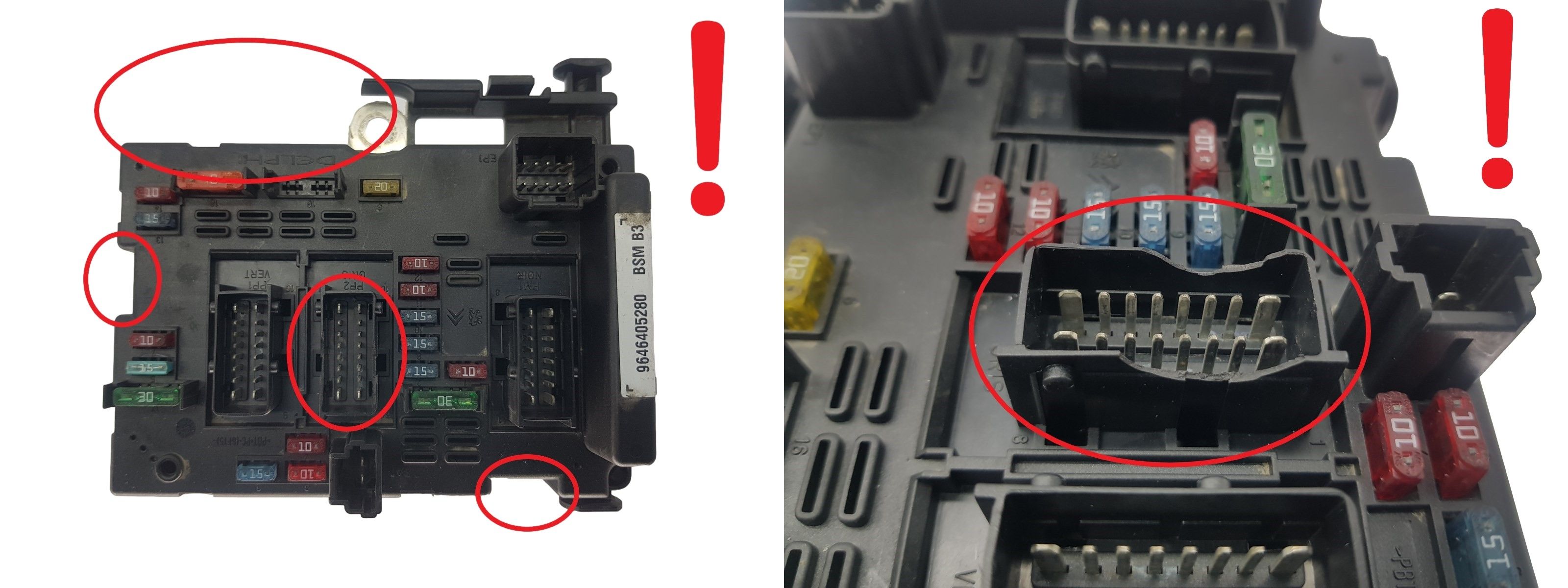 Ohjausyksikkö BSM B3 9646405280 PSA Delphi 2100 main product photo