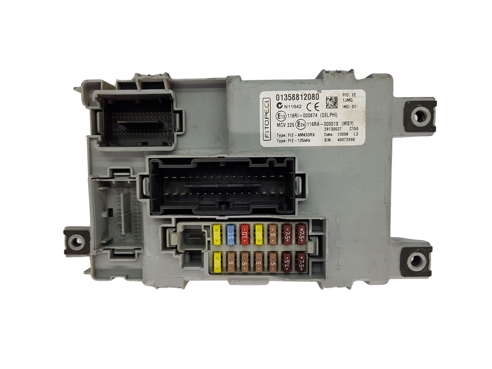 Ohjausyksikön moduuli BSI Fiat PSA 01358812080 28130627 Delphi 19659 main product photo