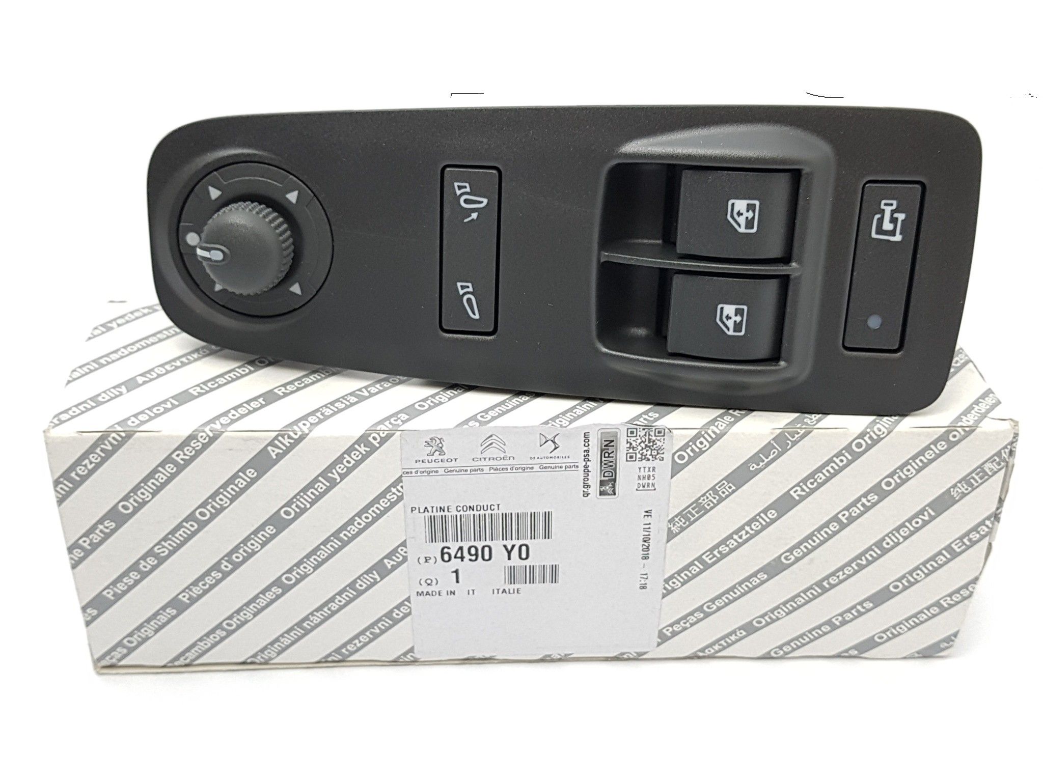 Ikkunannostimen Kytkin Alkuperäinen Jumper Boxer Ducato III 6490Y0 main product photo