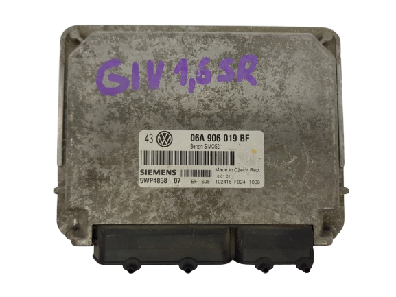 Moottorin Ohjausyksikkö VW 06A906019BF 5WP4858 Siemens main product photo