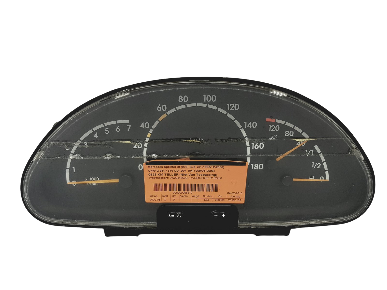 Kierroslukumittari Mercedes Sprinter A0004466921 53371 main product photo