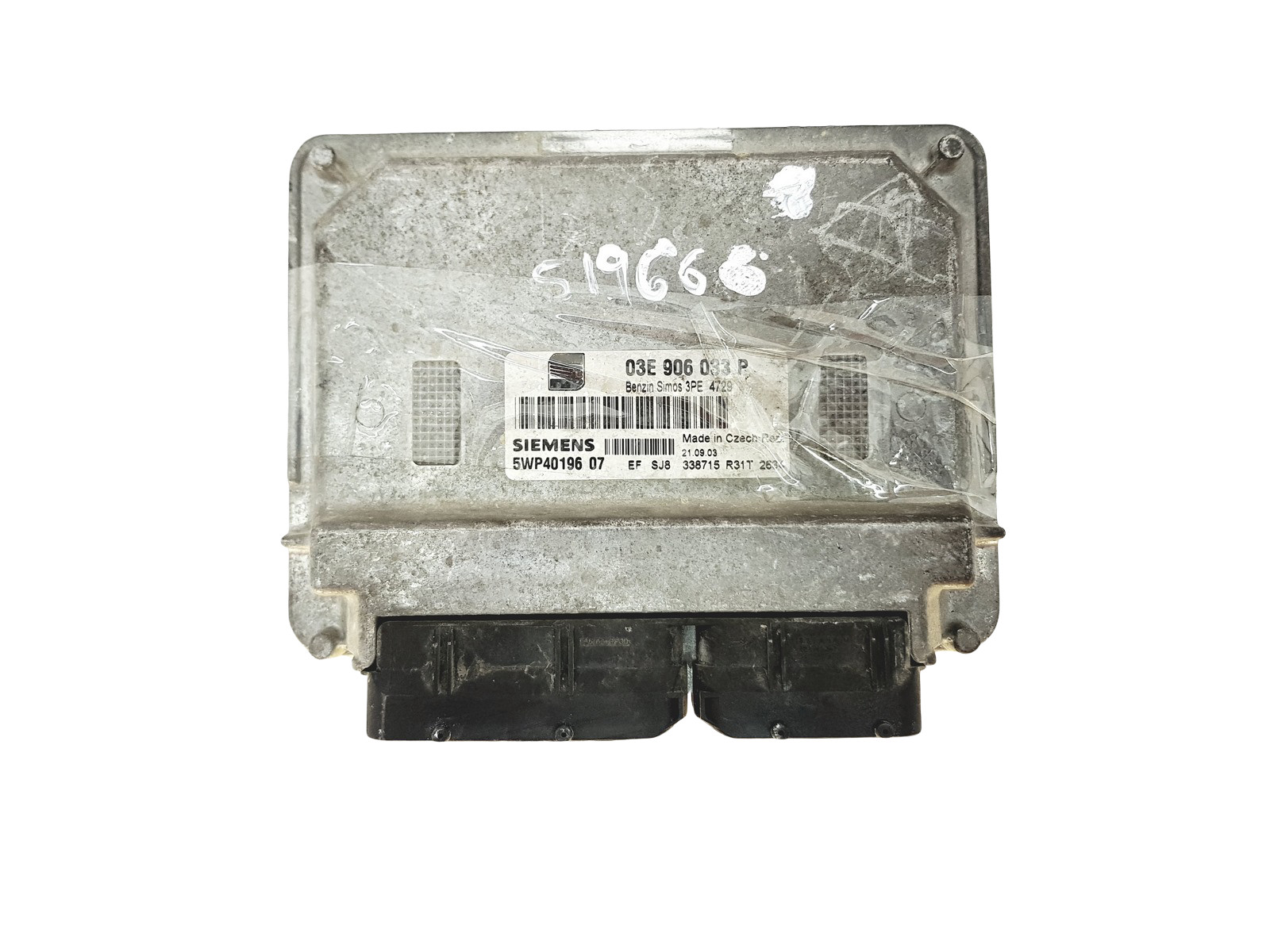 Ohjausyksikkö 03E906033P 5WP40196 07 Seat Siemens 23835 main product photo