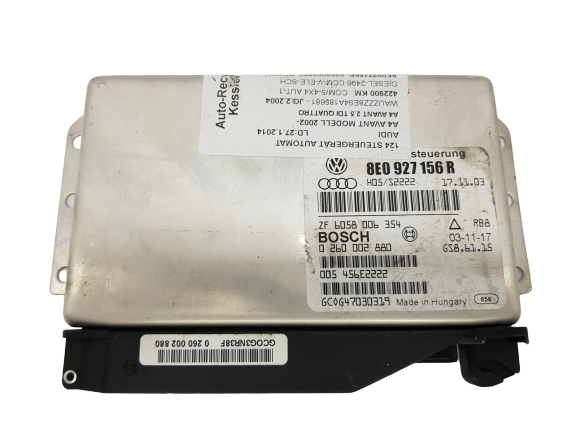 Ohjausyksikkö Audi VW 8E0927156R 0260002880 Bosch main product photo