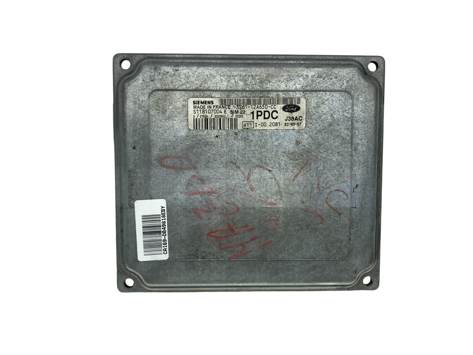 Ohjausyksikkö S118107004E 3S61-12A650-CC SIM22 Ford Siemens 49818 main product photo