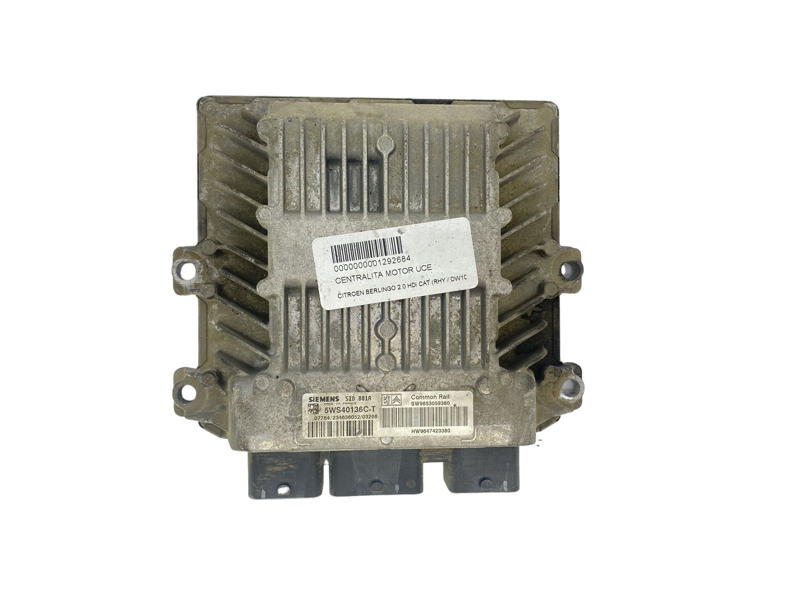 Ohjausyksikkö 5WS40136C-T 9653059380 9647423380 PSA Siemens 59891 main product photo