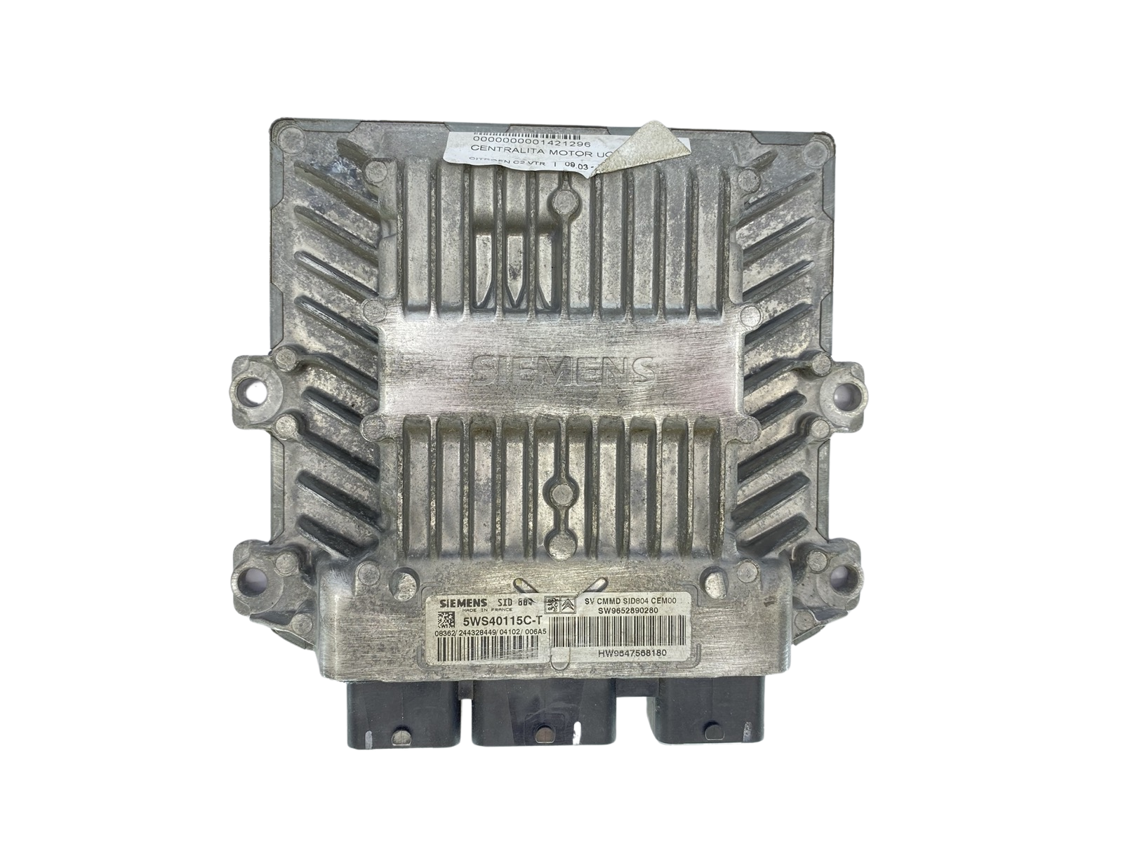 Ohjausyksikkö 9652890280 9647568180 5WS40115C-T PSA Siemens 62856 main product photo