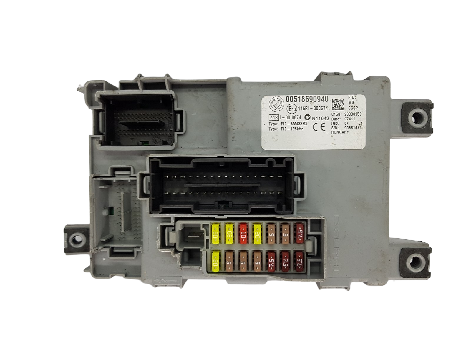 Ohjausyksikkö 00518690940 28330958 Fiat Delphi 19784 main product photo