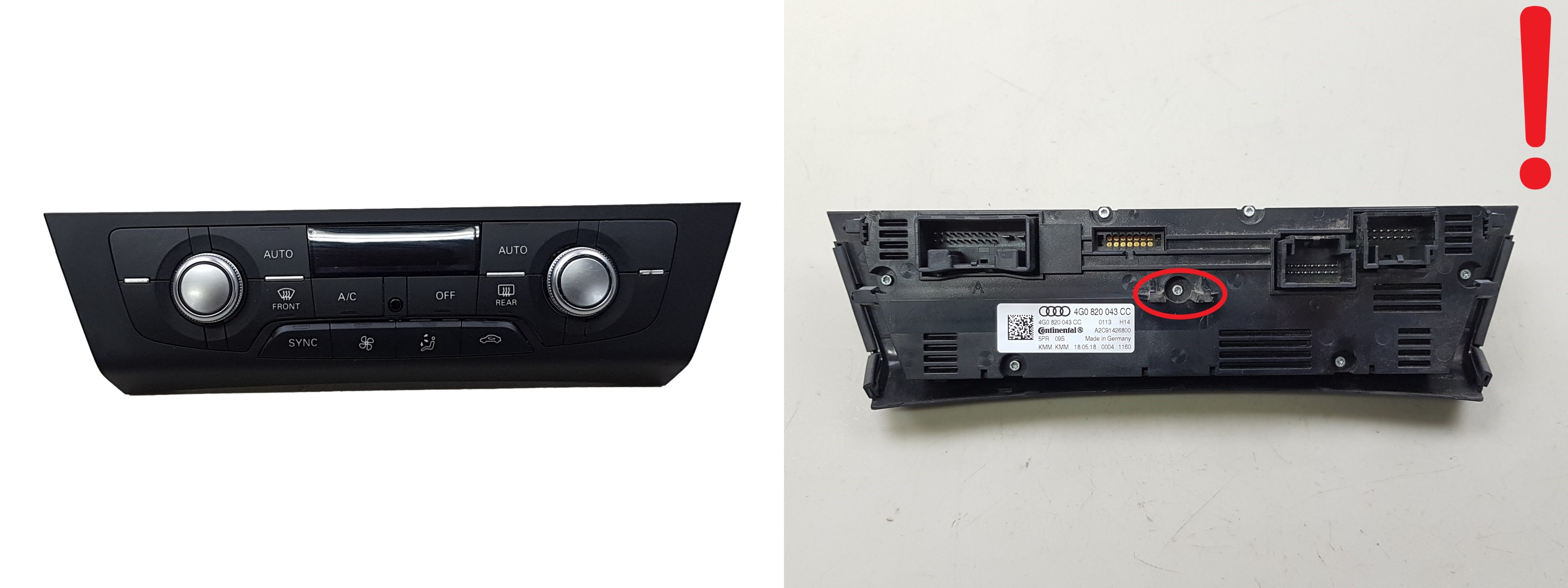 Lämmityksen Säätöyksikkö A/C Audi A6 C7 4G0820043CC main product photo
