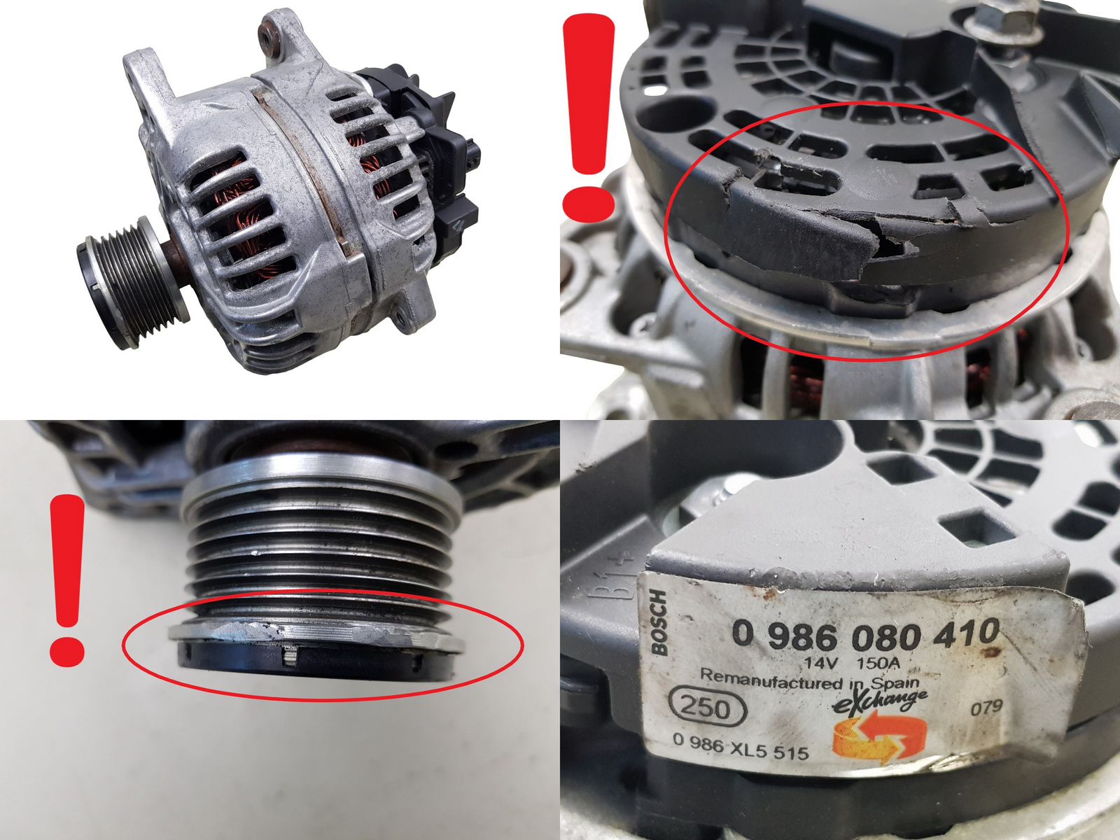 Laturi 0986080410 0124525534 Bosch Renault 150A main product photo
