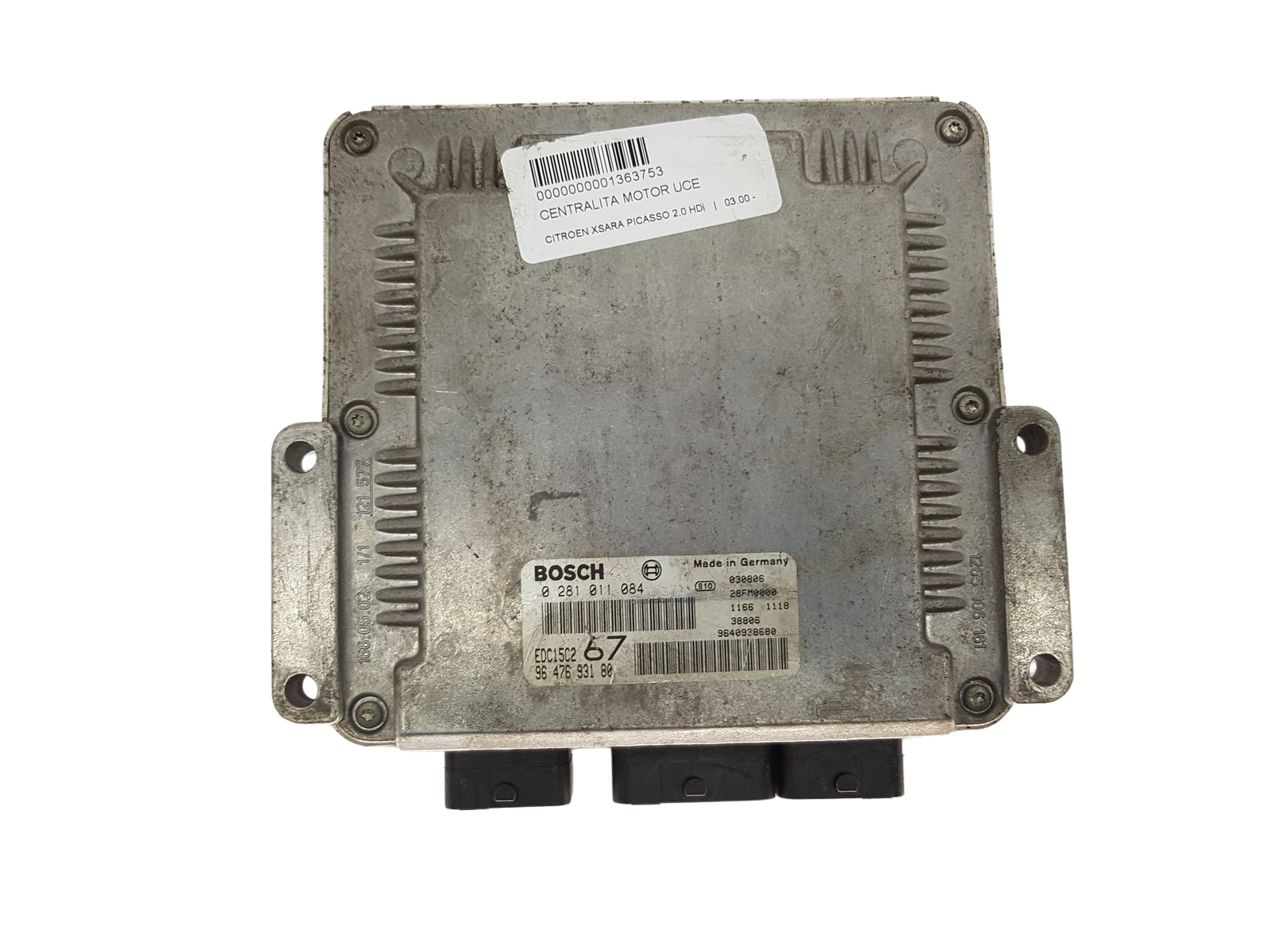 Ohjausyksikkö 0281011084 9640938680 9647693180 PSA Bosch 3772 main product photo