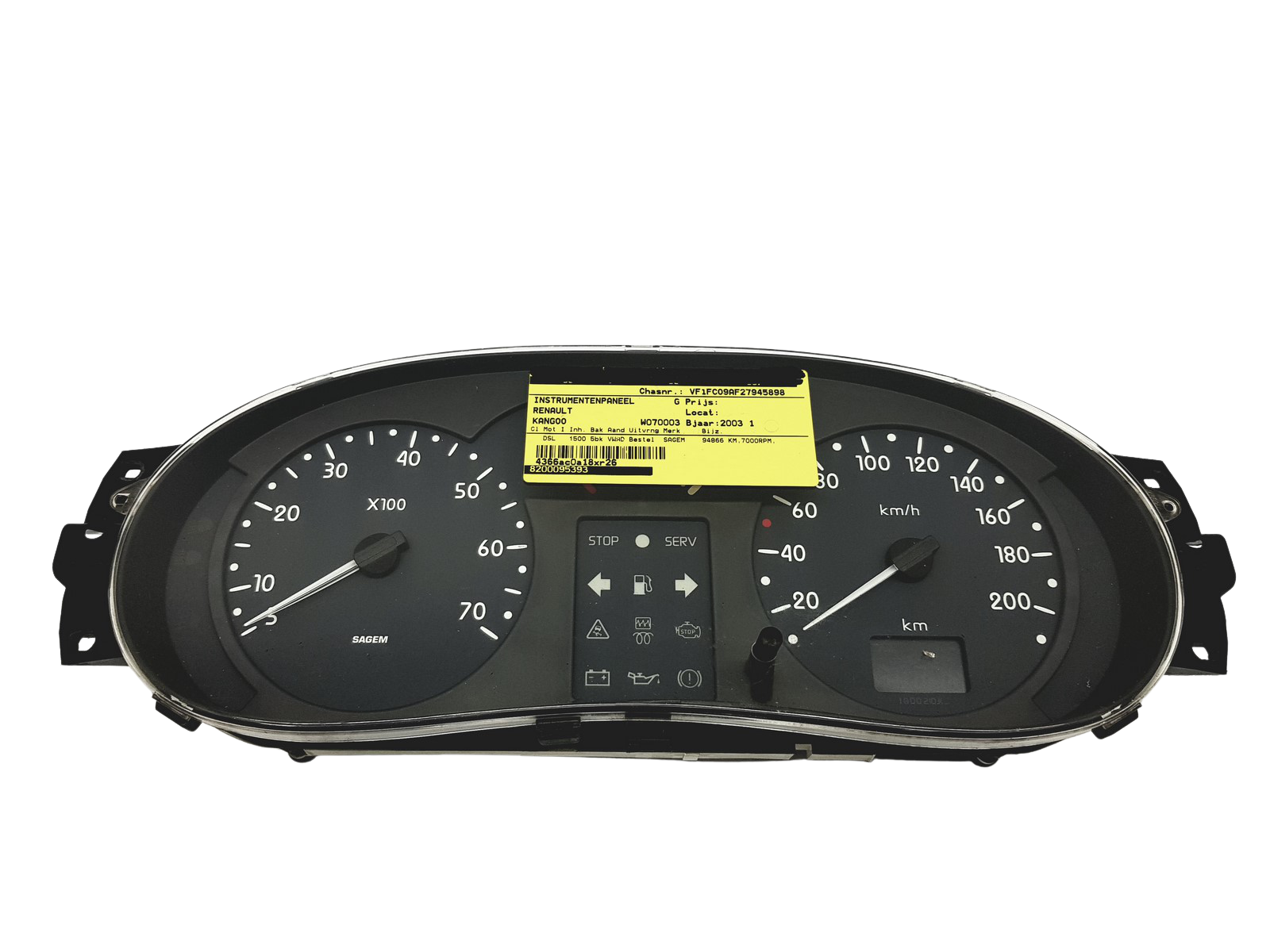 Nopeusmittari Renault Kangoo 1 8200095393 A 49433 main product photo