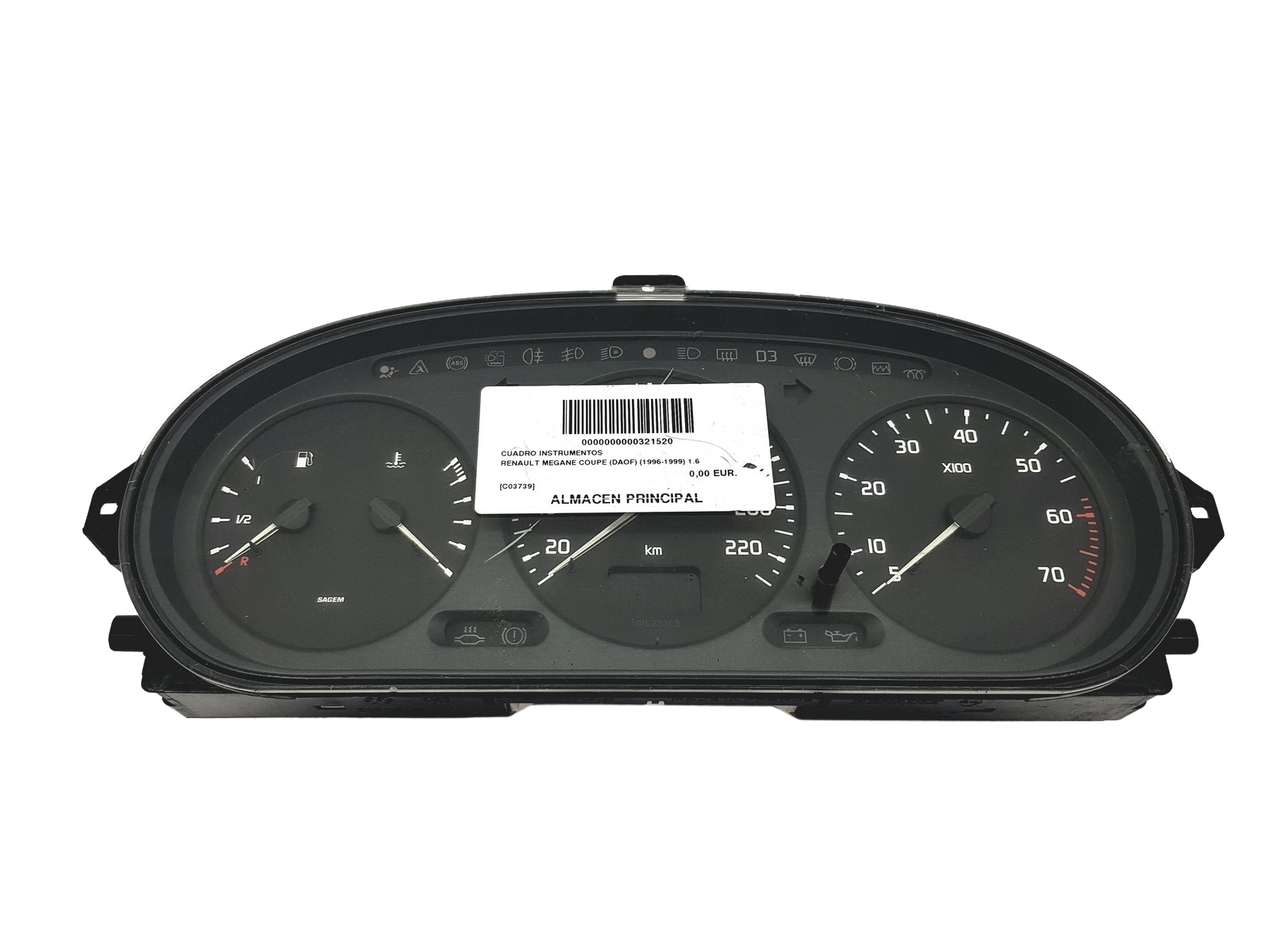 Kierroslukumittari Megane Scenic 21578161-2 21612792-4 54322 main product photo