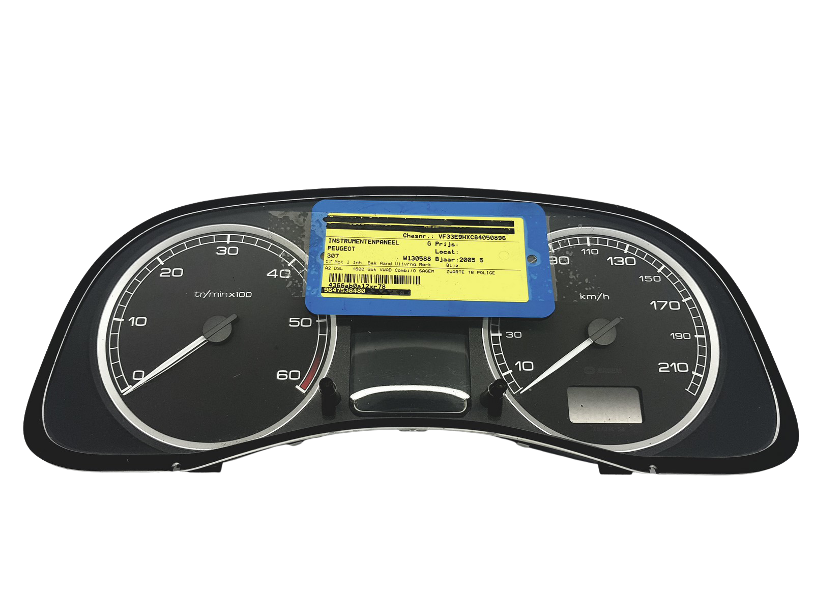 Kierroslukumittari Peugeot 307 9647538480 A01 49167 main product photo