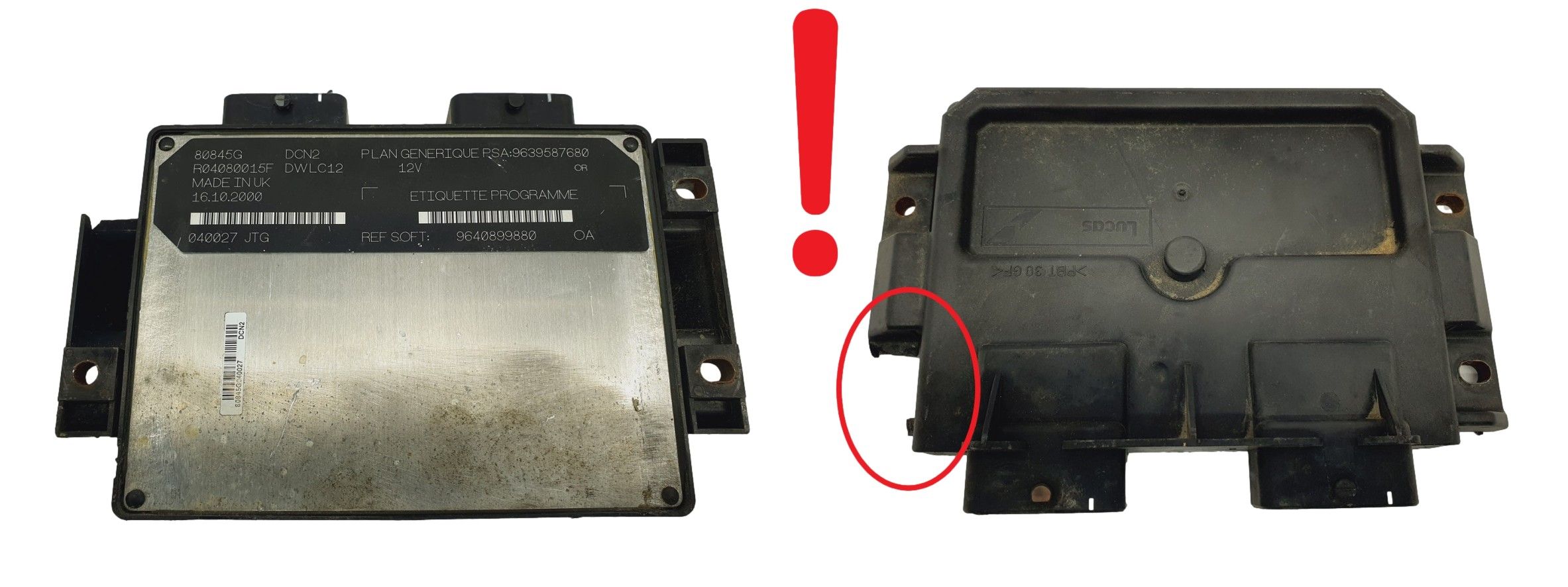 Ohjausyksikkö 9639587680 9640899880 R04080015F 80845G PSA Lucas 68585 main product photo