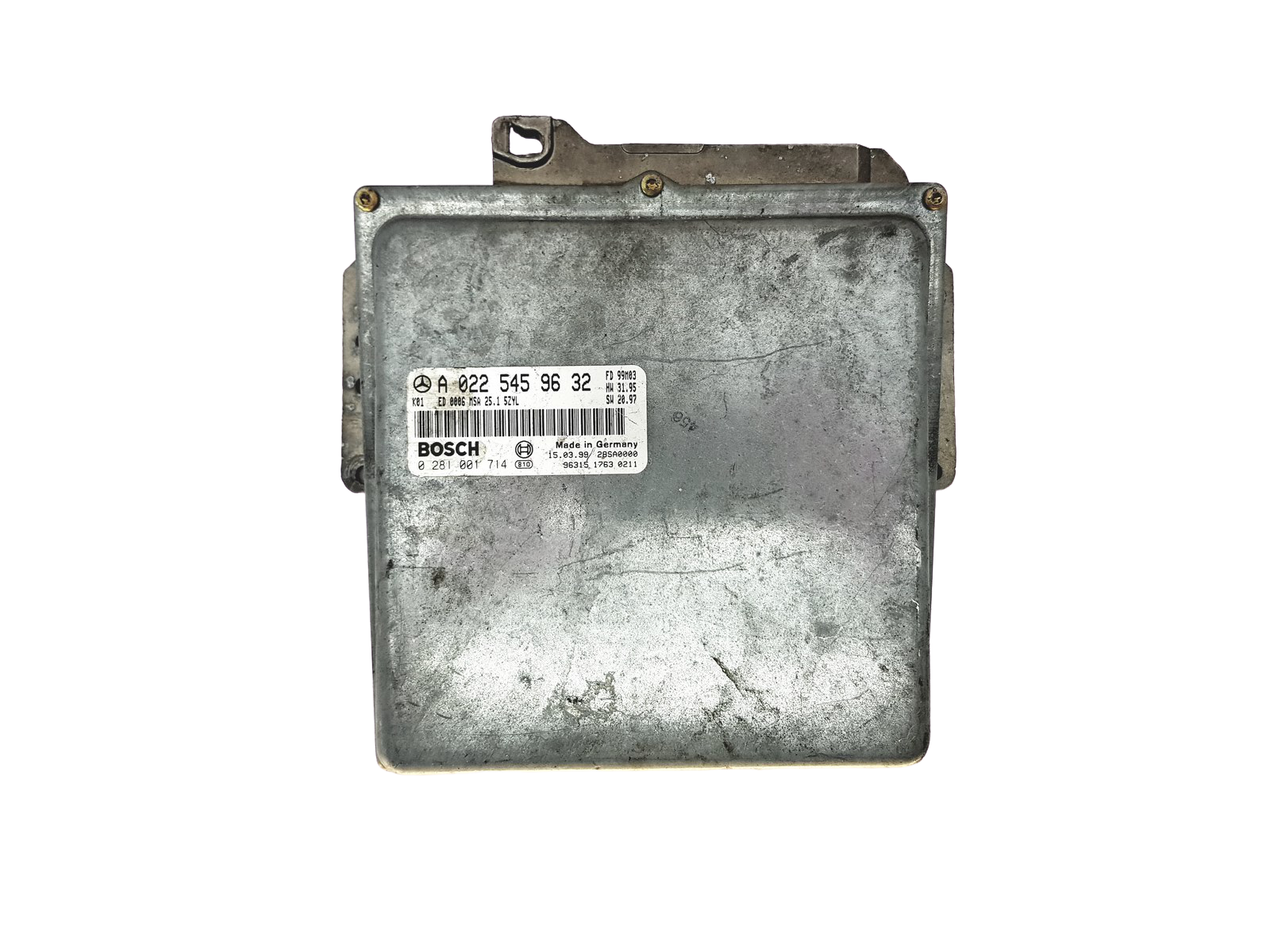 Ohjausyksikkö A0225459632 0281001714 Mercedes Bosch 25409 main product photo