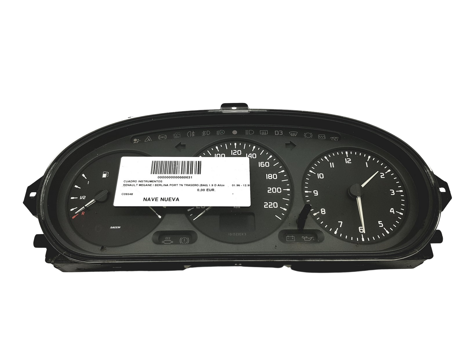 Kierroslukumittari Megane Scenic 21578161-2 21612792-4 53845 main product photo