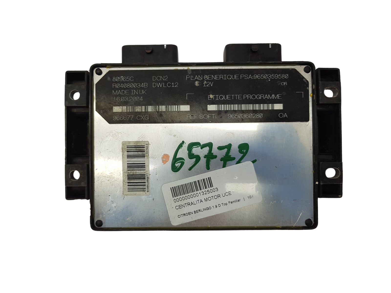 Ohjausyksikkö 9650359580 9650360280 R04080034B 80965C PSA Lucas 3750 main product photo