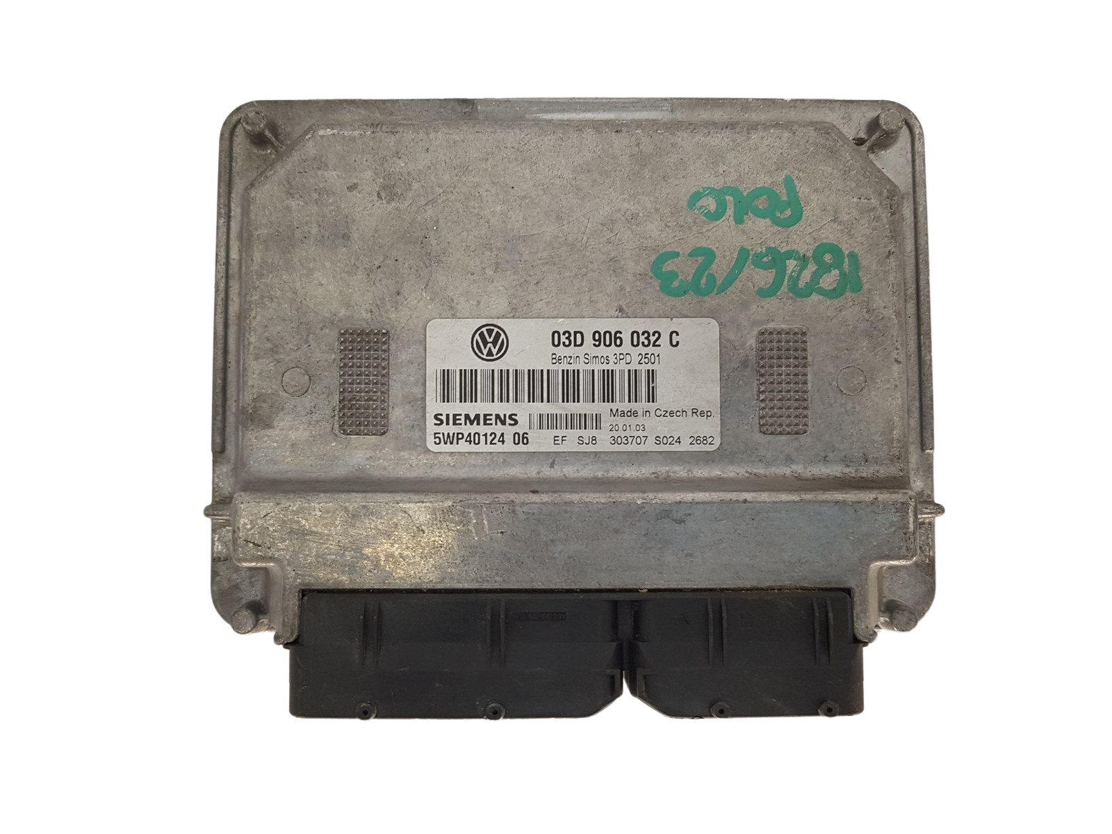 Ohjausyksikkö 03D906032C 5WP40124 06 VW Siemens 2798 main product photo