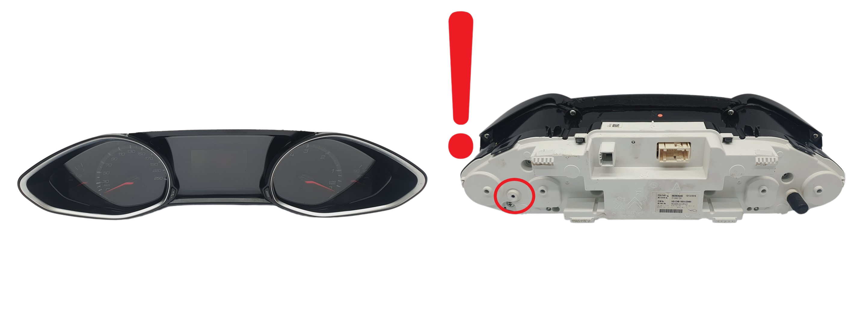Kierroslukumittari Peugeot 308 T9 9809838380 60816 main product photo