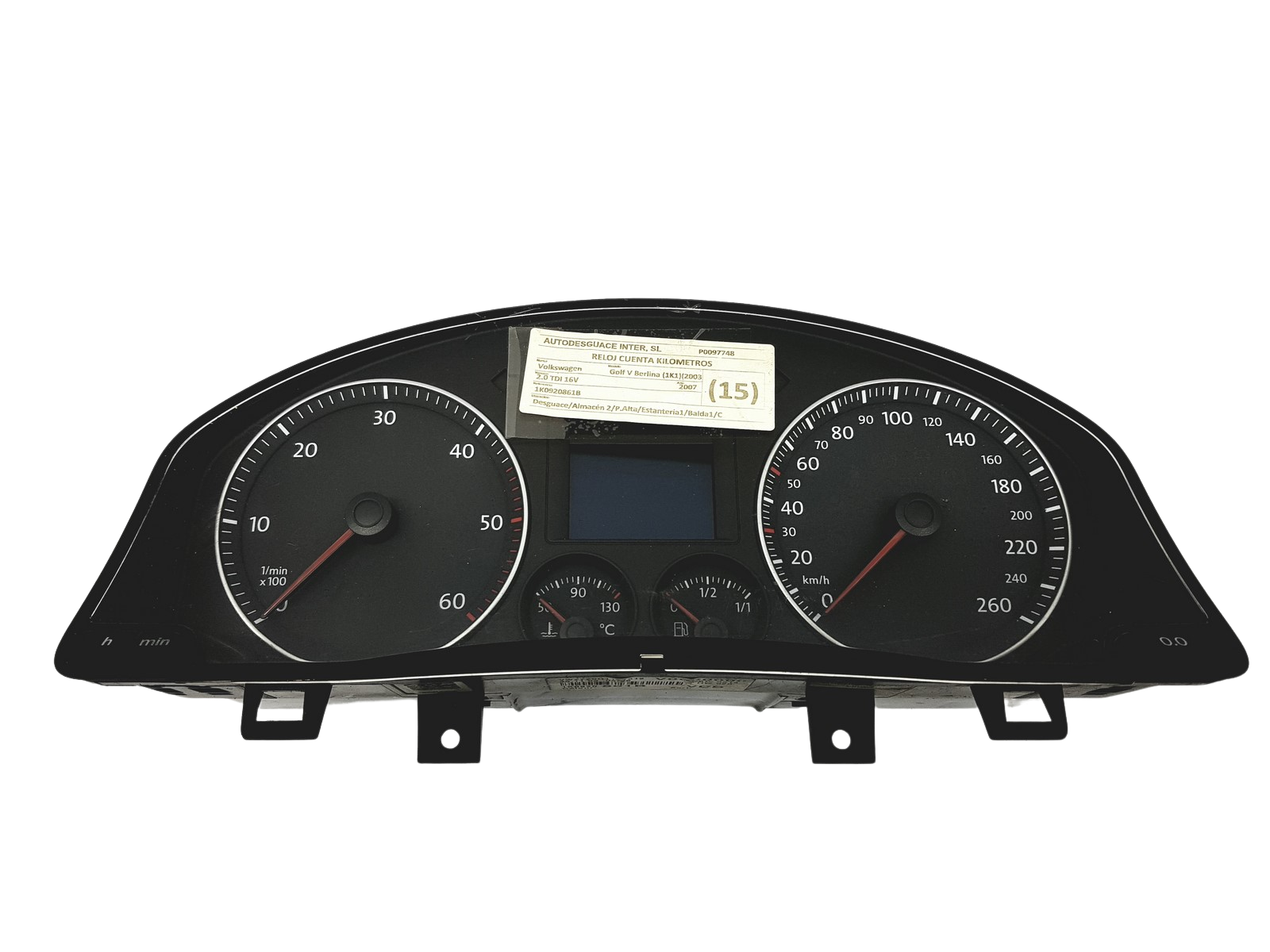 Kierroslukumittari VW Golf MK5 1K0920861B 110080247034 53772 main product photo