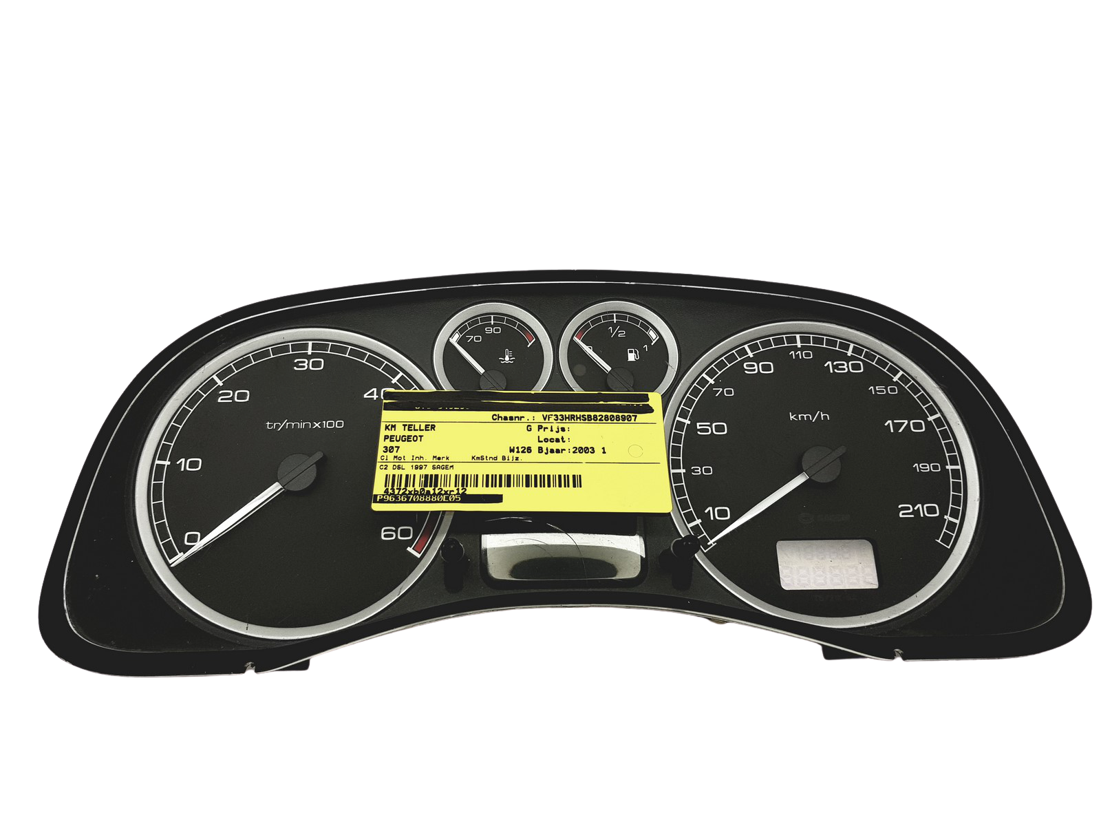 Nopeusmittari Peugeot 307 9636708880 E 05 30653 main product photo
