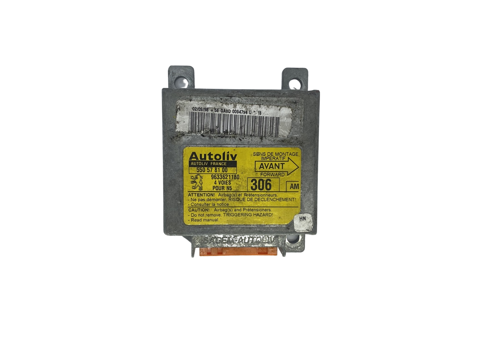 Ohjausyksikön moduuli 550578100 9633621180 PSA Autoliv main product photo