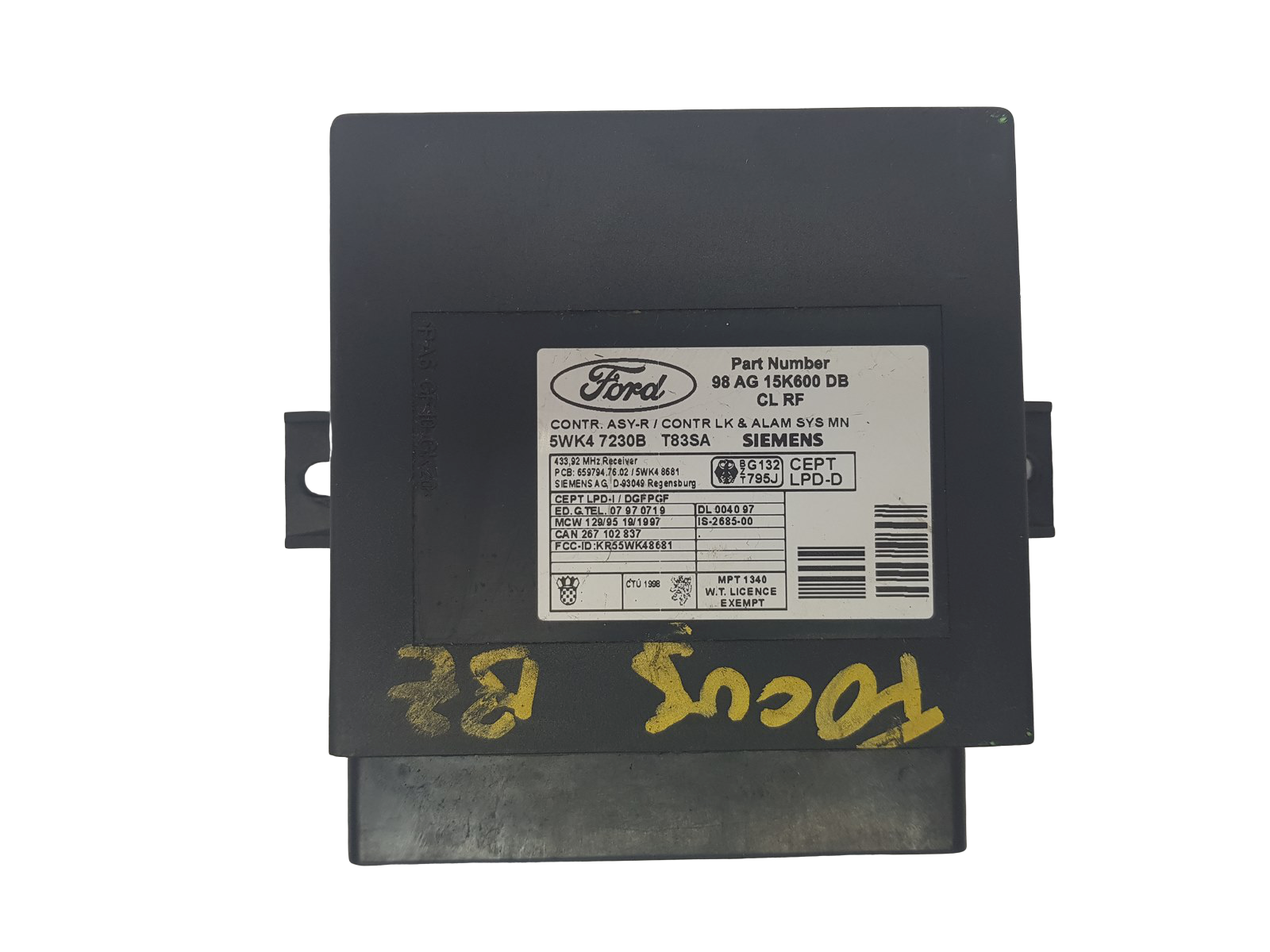 Ohjausyksikkö Ford 98AG15K600DB 5WK47230B Siemens main product photo