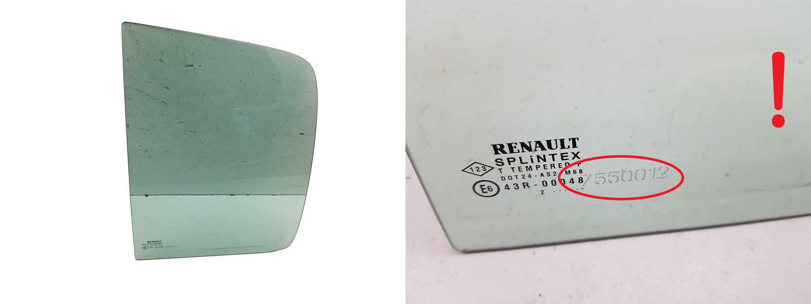 Ovenlasi Vasen Taka Renault Clio 2 AS2 7700842895 main product photo