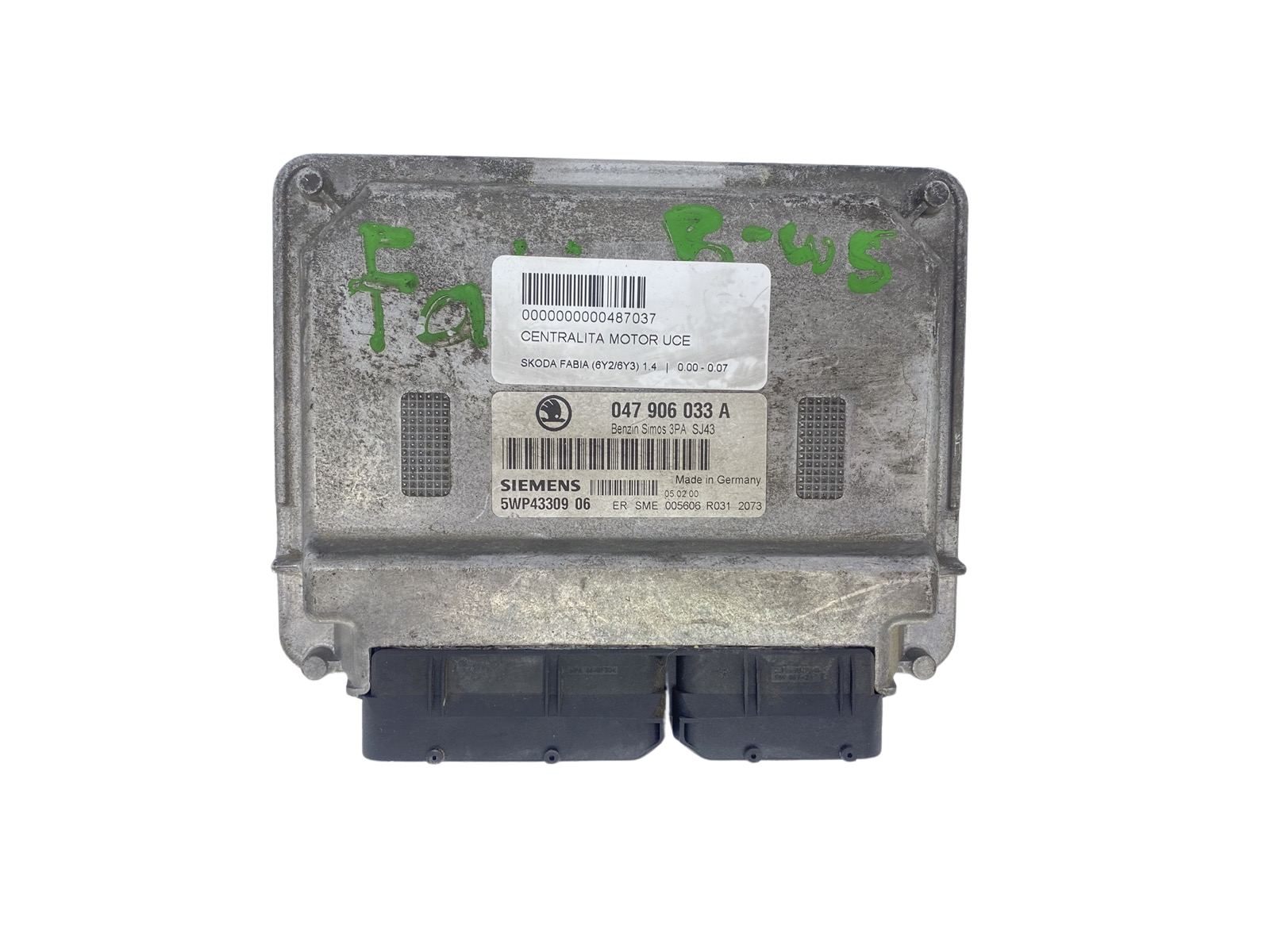 Ohjausyksikkö Skoda 047906033A 5WP43309 06 Siemens main product photo