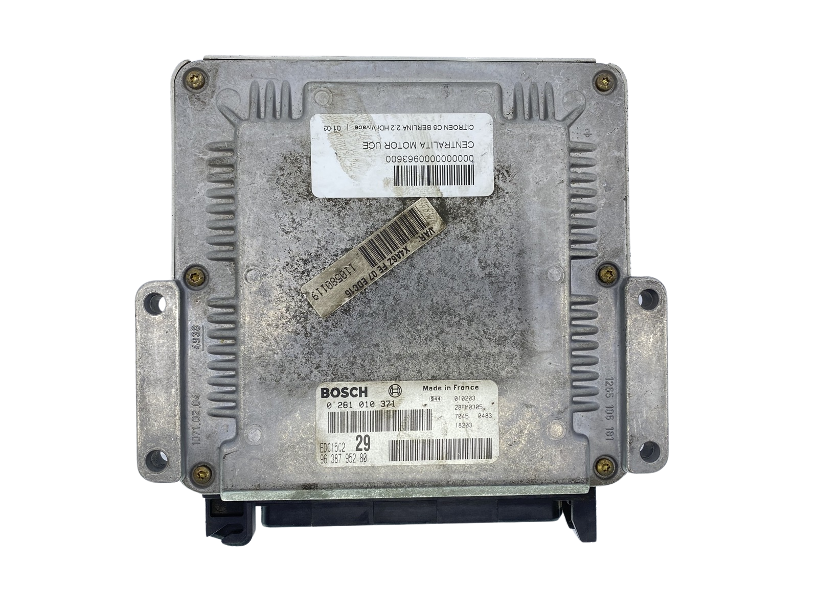 Ohjausyksikkö 0281010371 9638795280 28FM0305 PSA Bosch 63996 main product photo