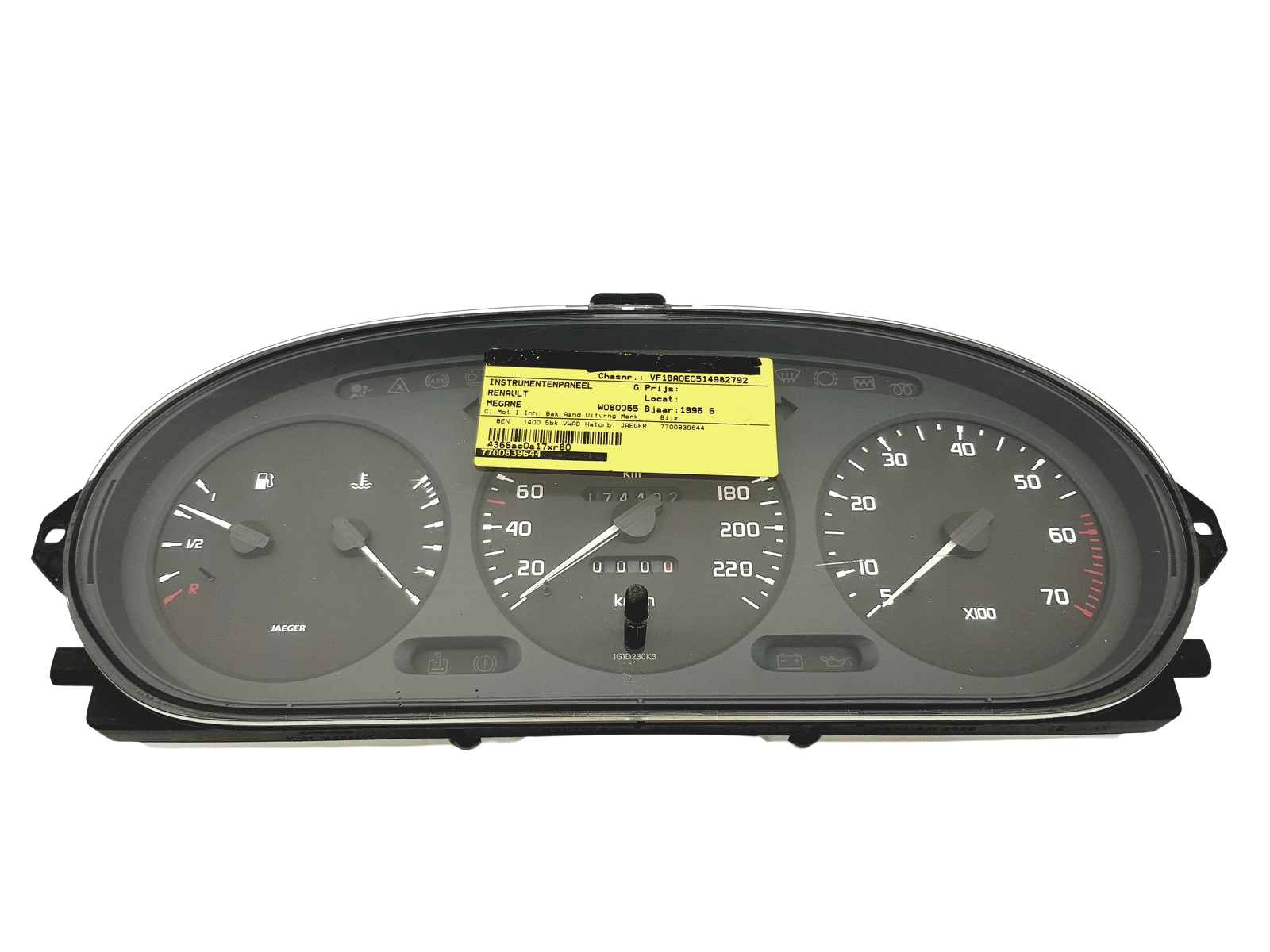 Kierroslukumittari Renault Megane 1 Scenic 1 7700839644 49494 main product photo