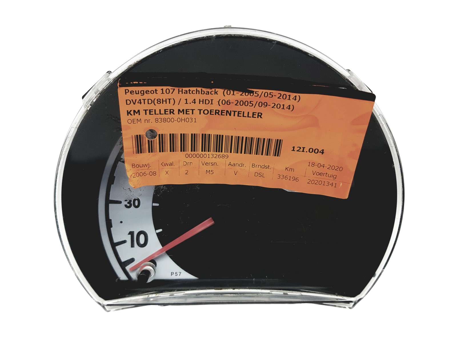 Nopeusmittari 107 C1 Aygo 83800-0H031 Toyota PSA 53555 main product photo