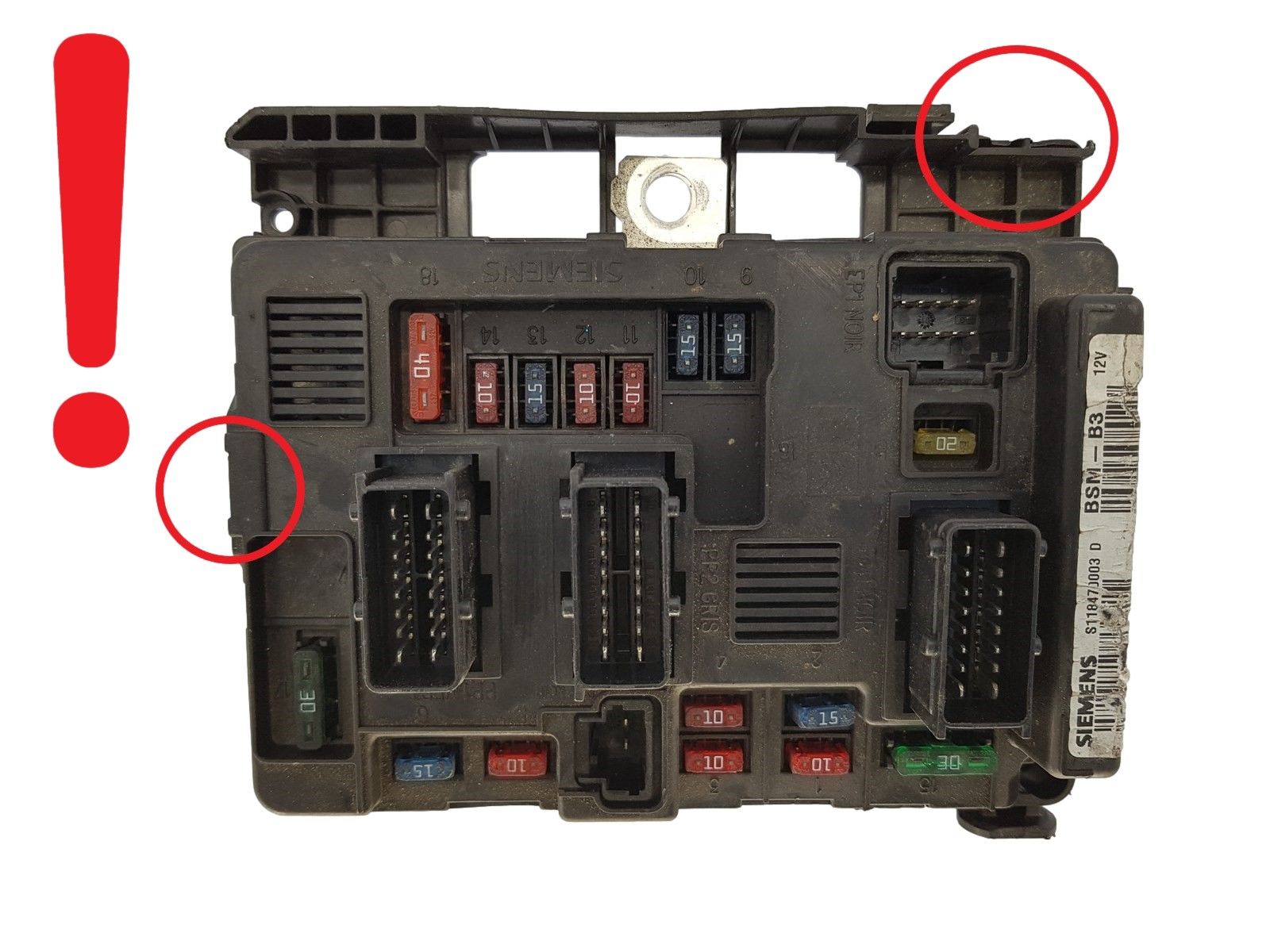 Ohjausyksikkö BSM -B3 S118470003D 9643498880 PSA Siemens 1199 main product photo