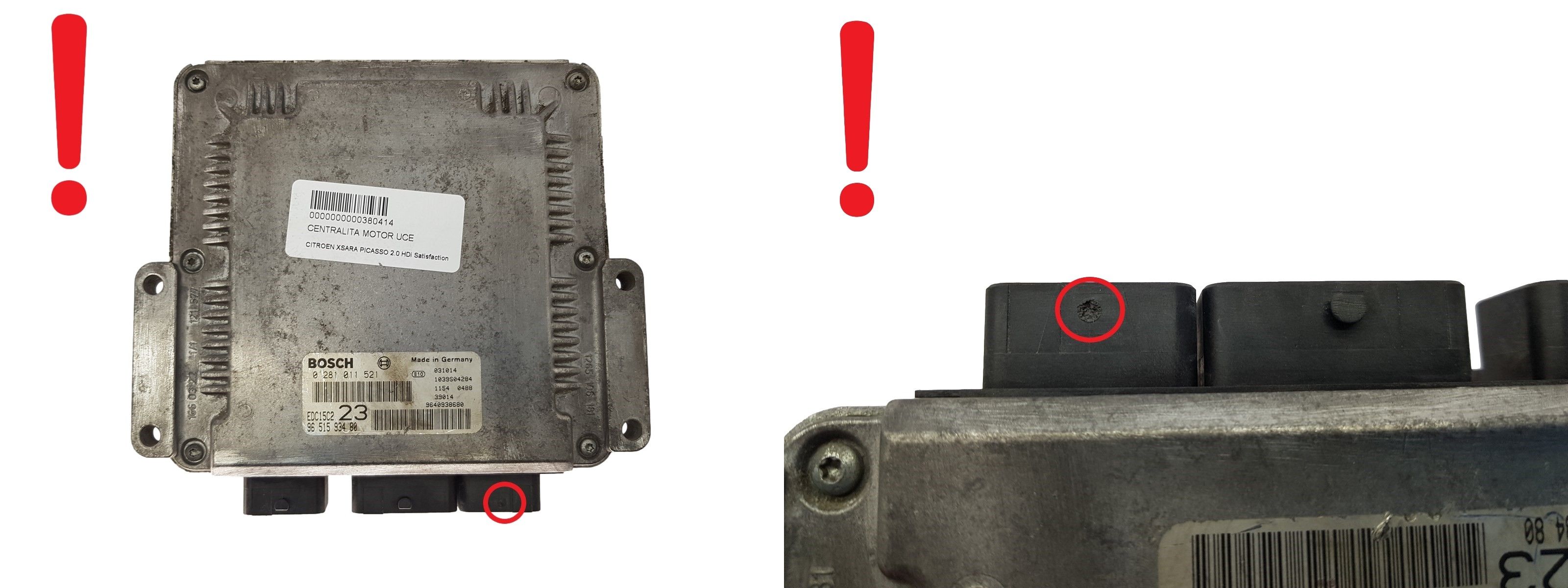 Ohjausyksikkö 0281011521 9651593480 9640938680 PSA Bosch 3599 main product photo
