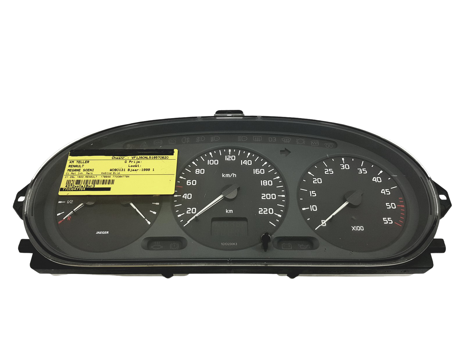Kierroslukumittari Renault 7700847784 Megane Scenic 49116 main product photo