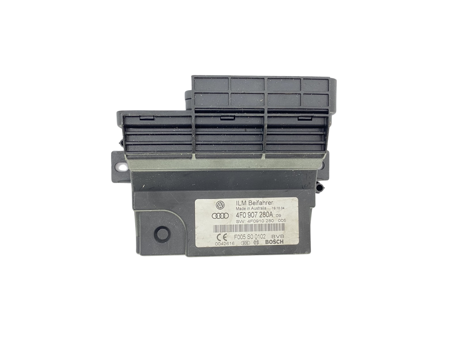 Ohjausyksikön moduuli Audi 4F0907280A F005S00102 4F0910280 Bosch 58285 main product photo