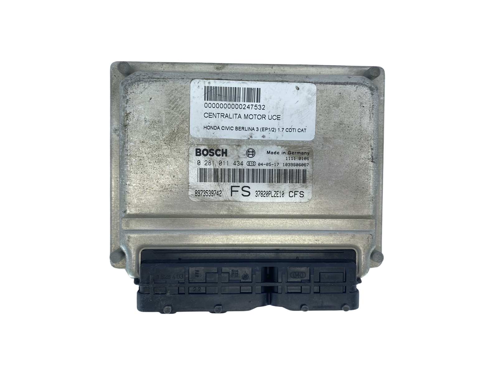 Ohjausyksikkö 0281011434 8973539742 37820PLZE10 Honda Bosch 63660 main product photo