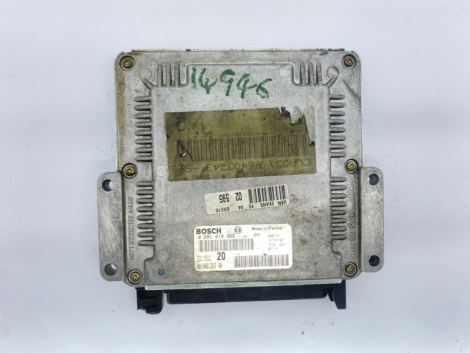 Ohjausyksikkö 0281010362 9640324380 28FM0190 PSA Bosch 63509 main product photo