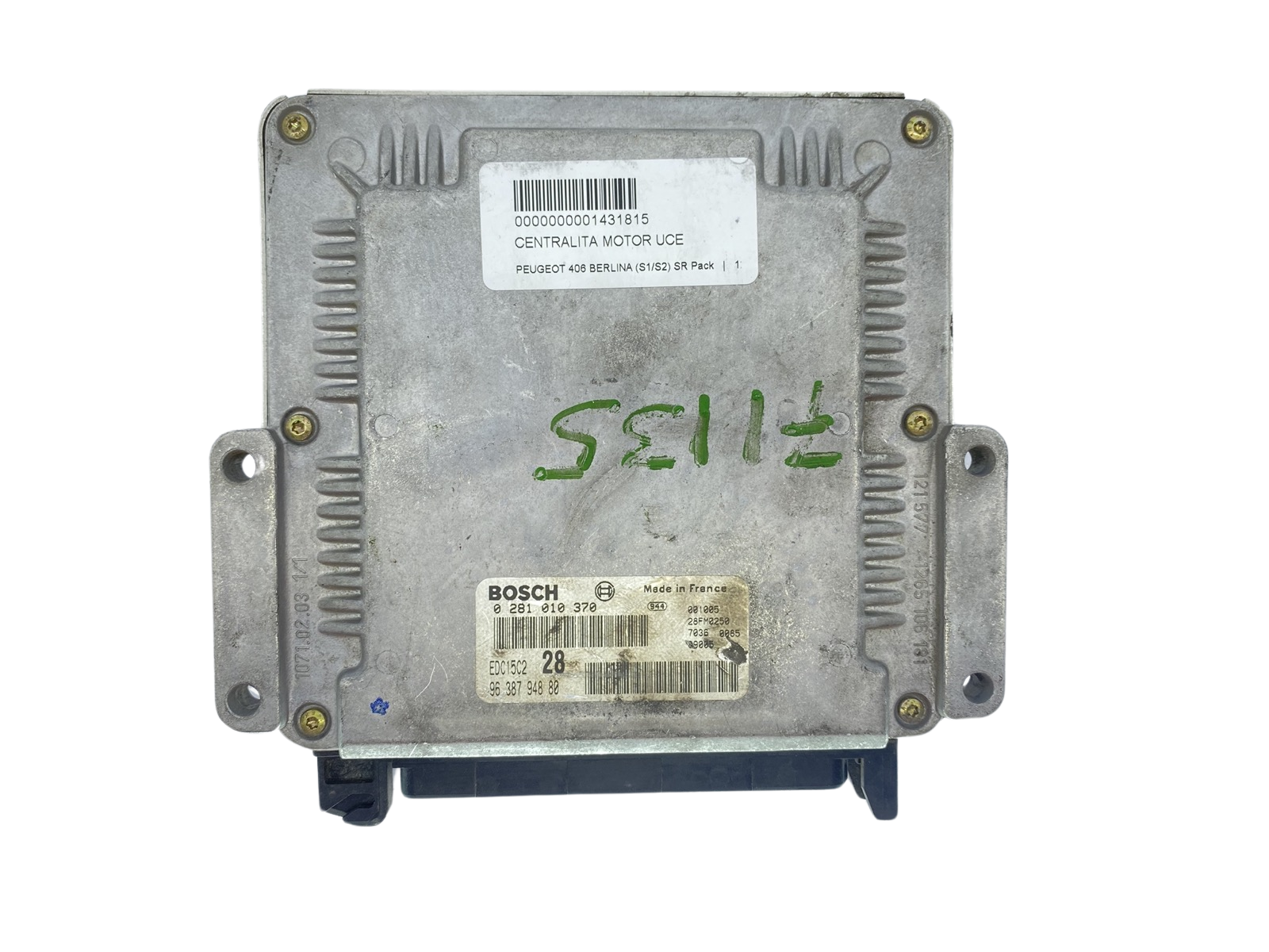 Ohjausyksikkö 0281010370 9638794880 28FM0250 PSA Bosch 63778 main product photo